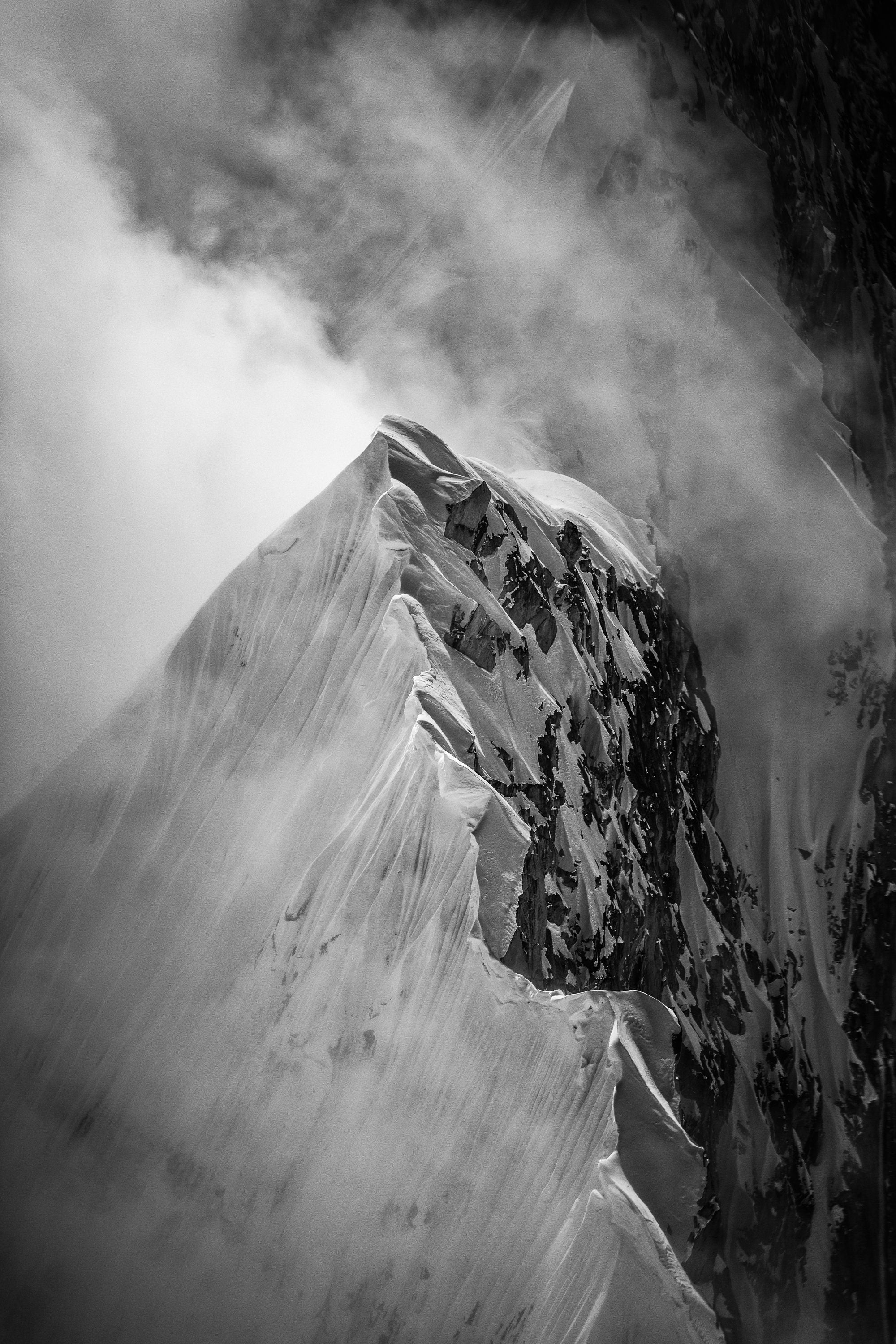 Denali Mount Huntington Ridge - Aerial Alaska Fine Art Photography (Metal & Bamboo Prints)