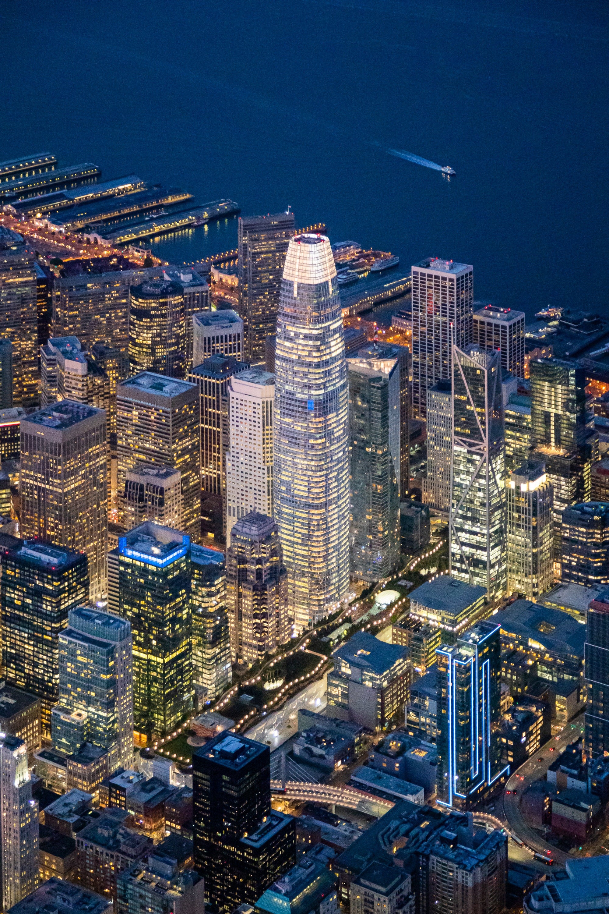 Evening over San Francisco II - Aerial Fine Art Photography (Metal & Bamboo Prints)