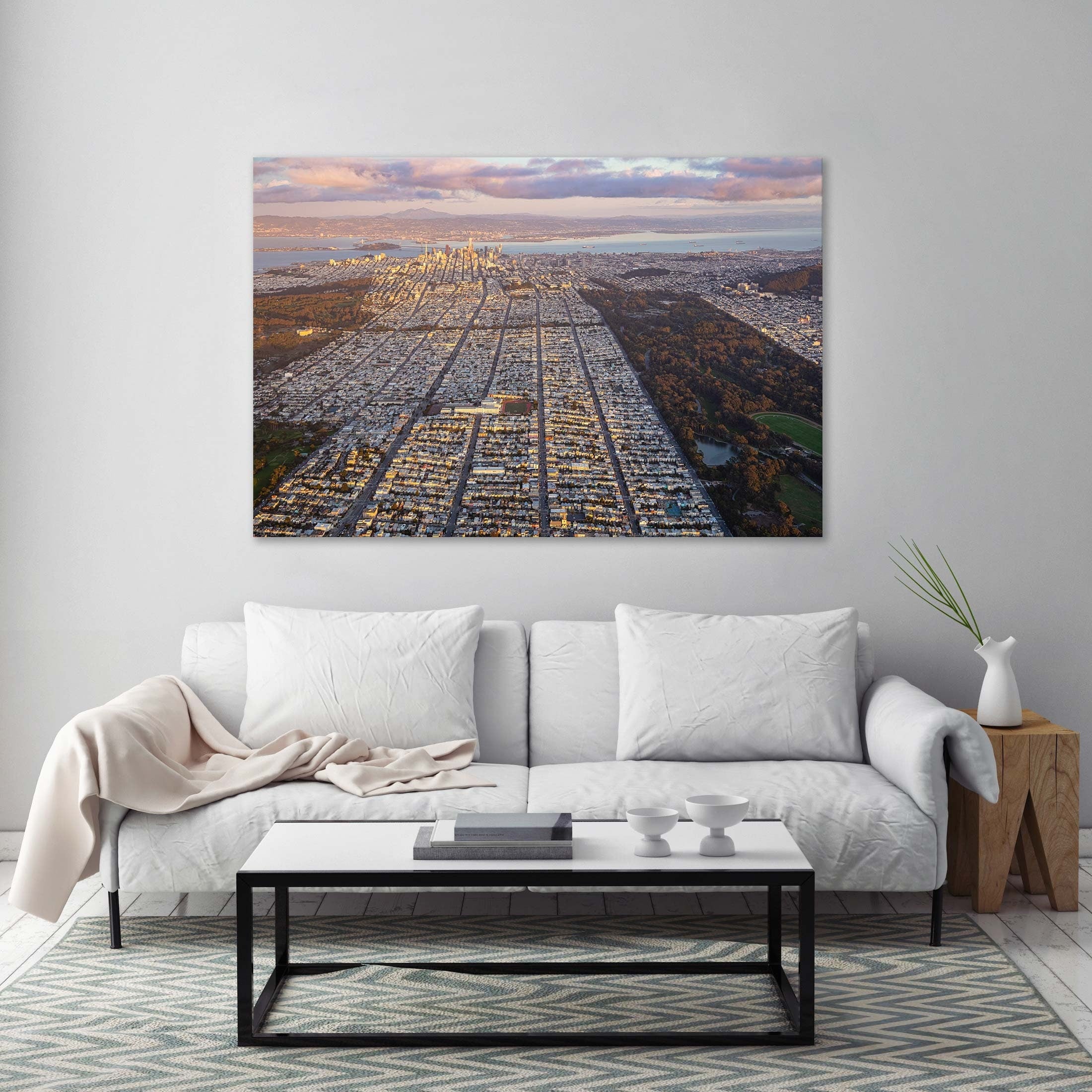 San Francisco Outer Richmond District Skyline - Toby Harriman Fine Art Aerial Photography (Metal & Bamboo Prints)