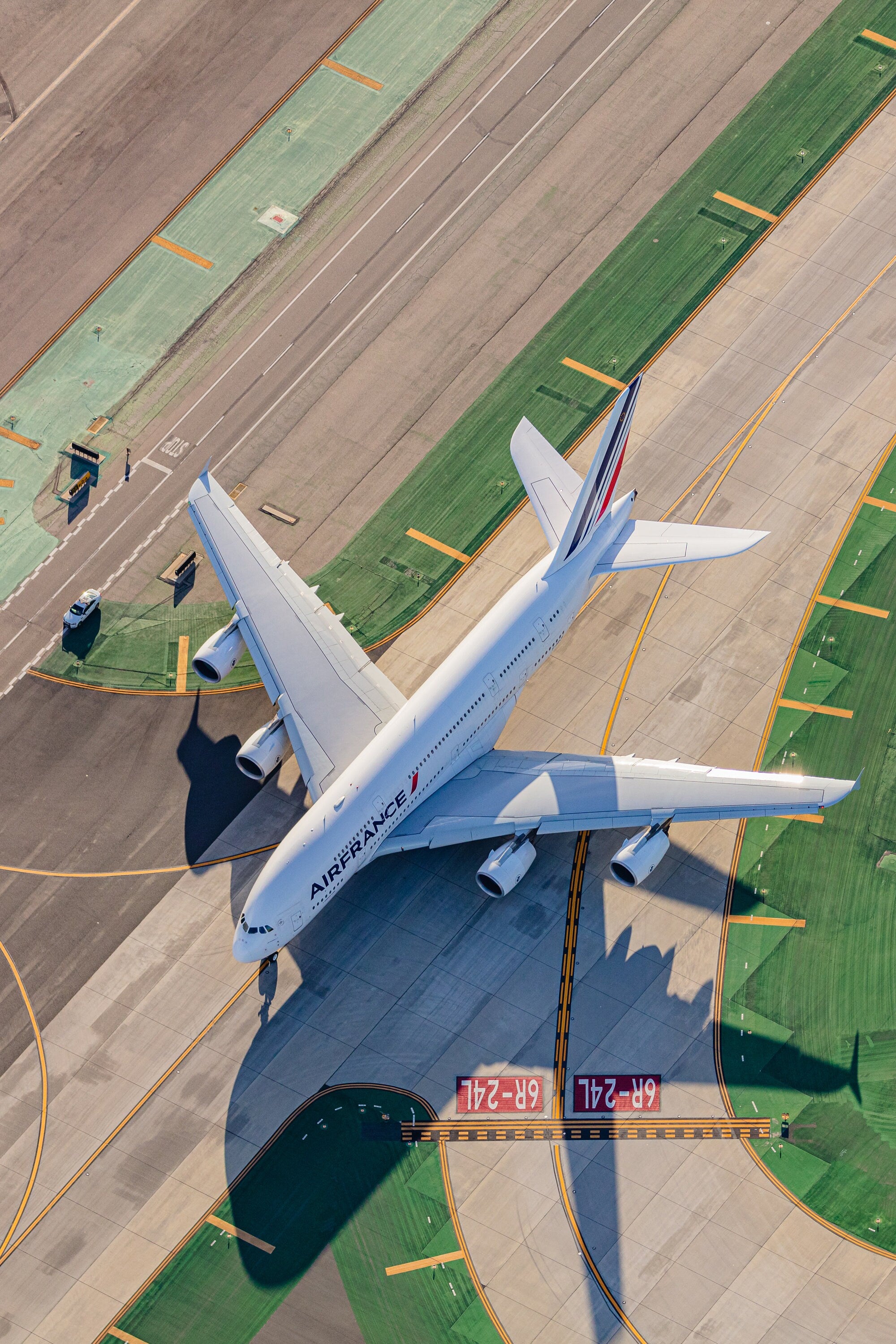 Air France A380 - Los Angeles International Airport LAX - Aerial Photography (Metal & Bamboo Prints)