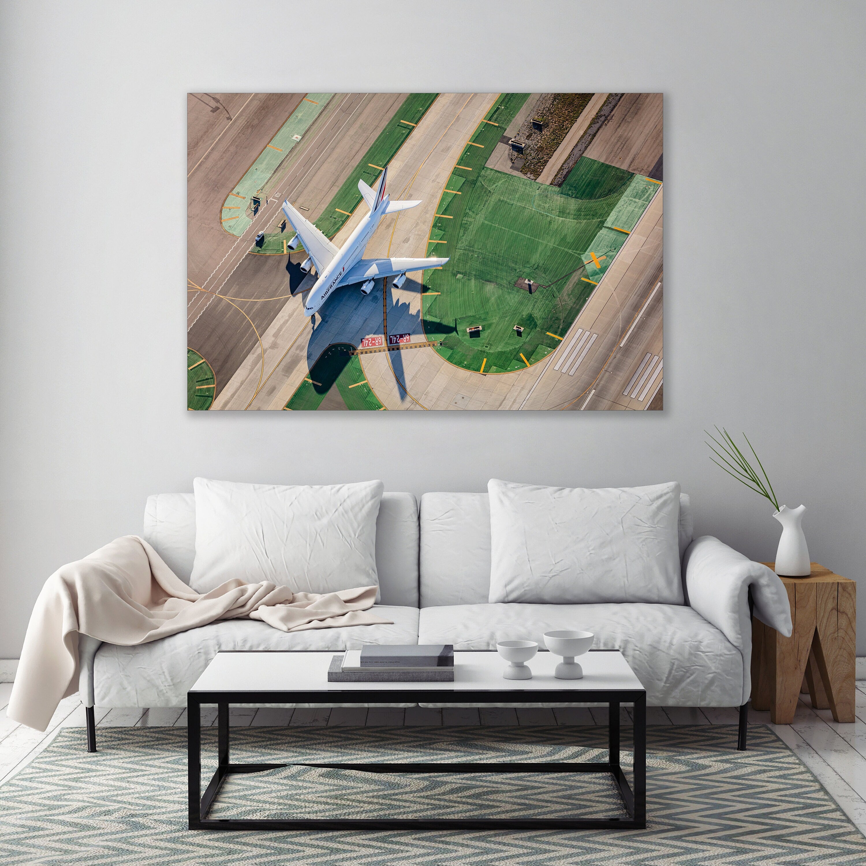 Air France A380 - Los Angeles International Airport LAX - Aerial Photography (Metal & Bamboo Prints)