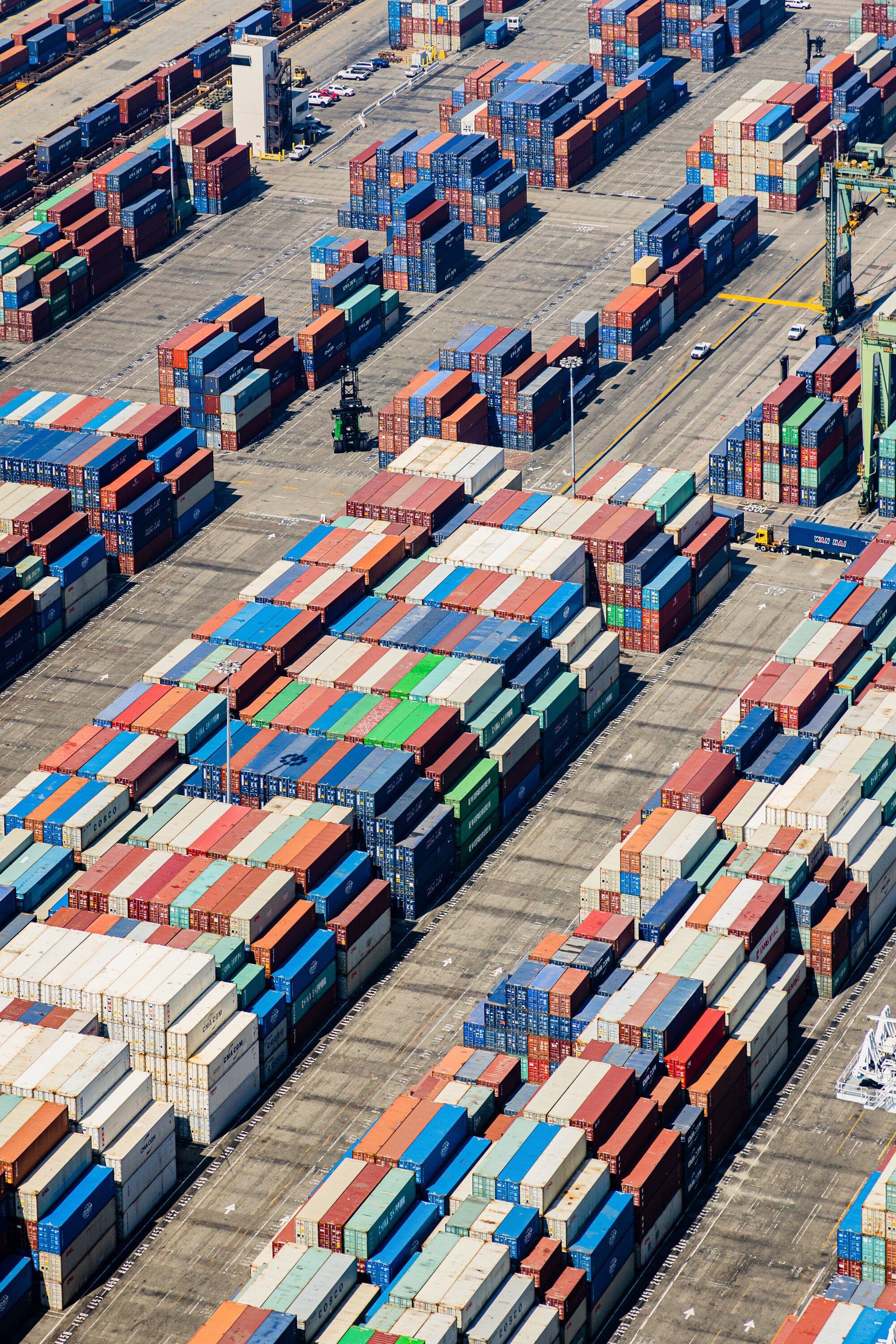 Port of Long Beach - California Aerial Photography by Toby Harriman - 002 (Metal & Bamboo Prints)