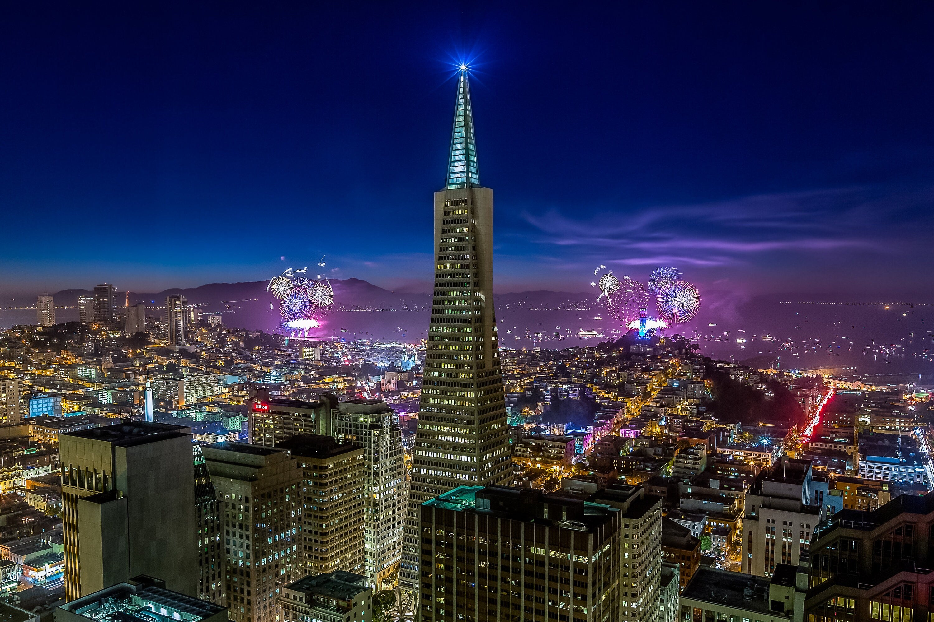 July 4th Fireworks - San Francisco Fine Art Photography (Metal & Bamboo Print)