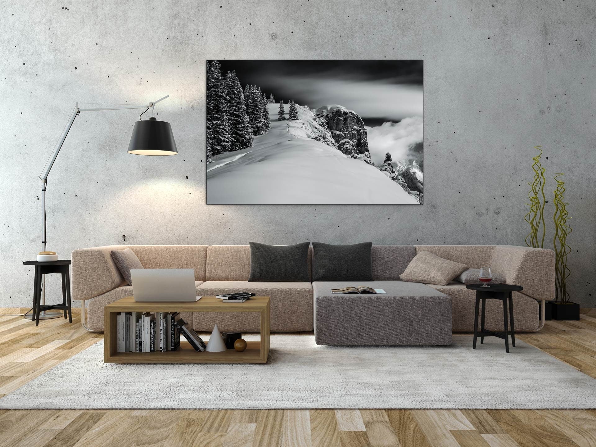 Dark Cliff - Aspen Colorado in Winter - Fine Art Photography (Metal & Bamboo Prints)