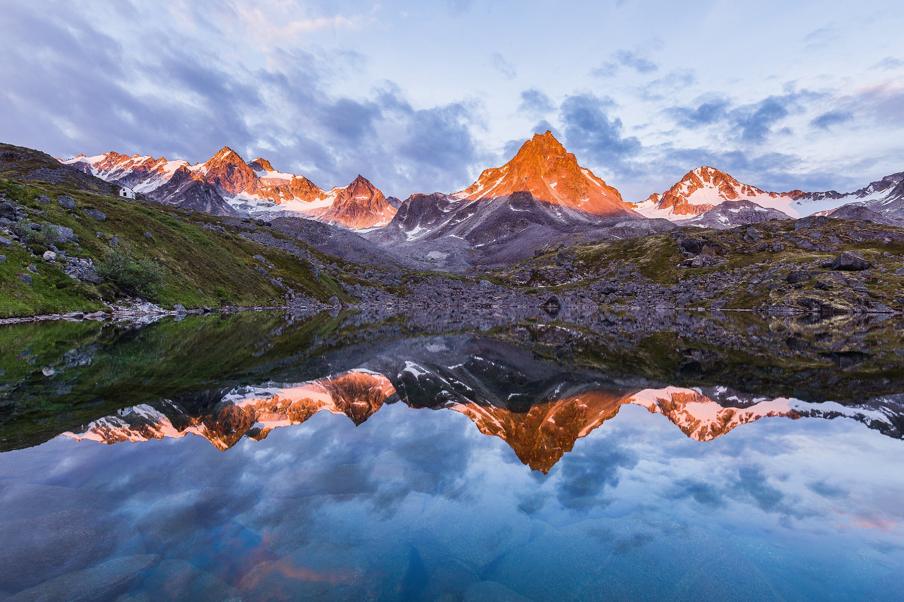 Hatcher Pass Talkeetna Mountains Sunset Reflection - Alaska Fine Art Photography (Metal & Bamboo Prints)