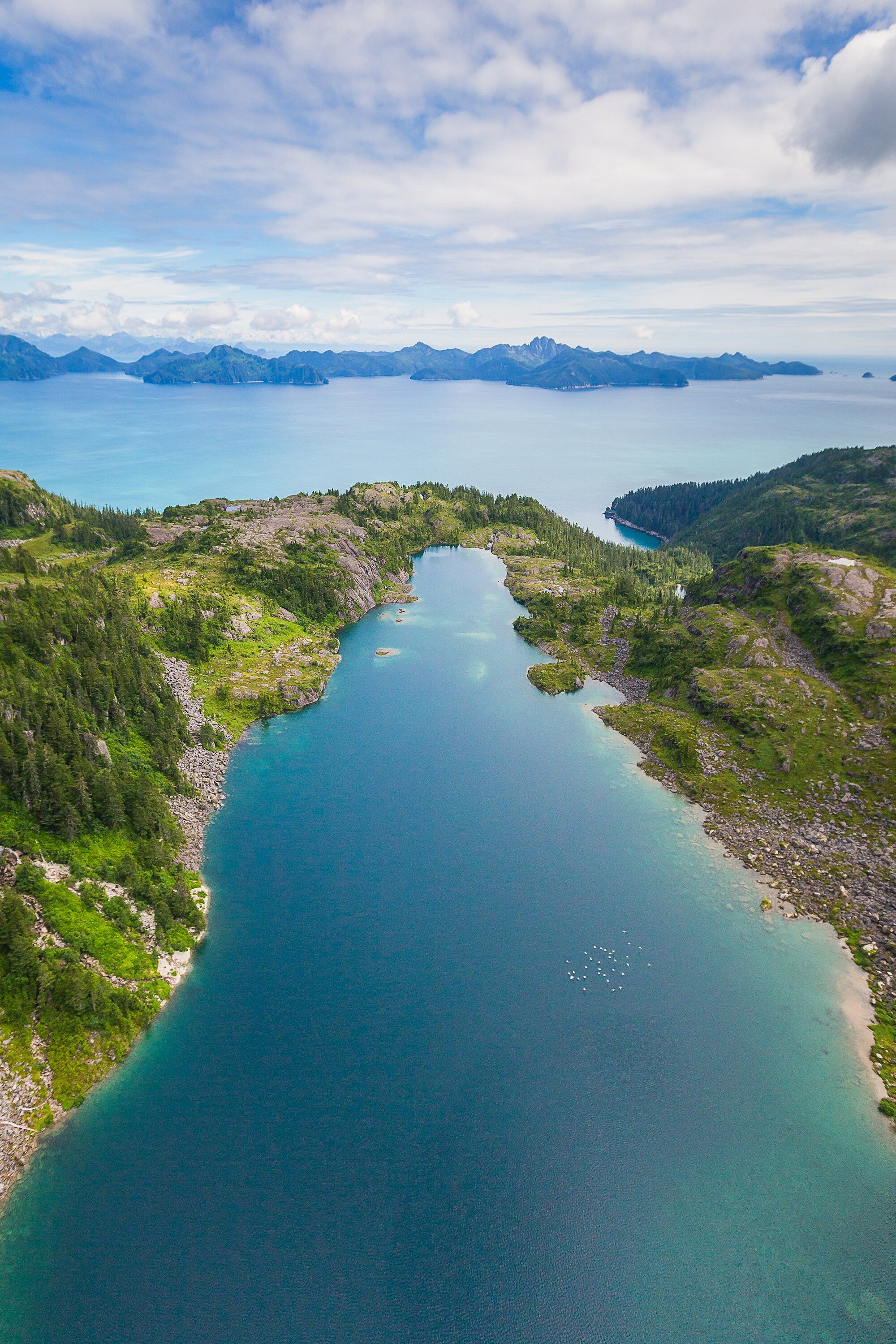 Aialik Bay - Seward Alaska Lakes Fine Art Aerial Photography (Metal & Bamboo Prints)