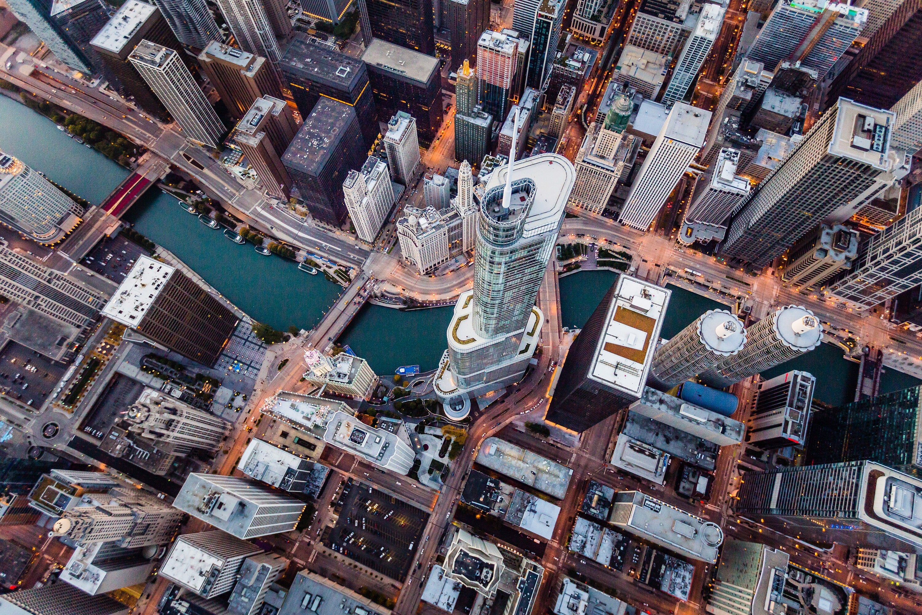 Trump Tower - Aerial Chicago Illinois Fine Art Photography (Metal & Bamboo Prints)