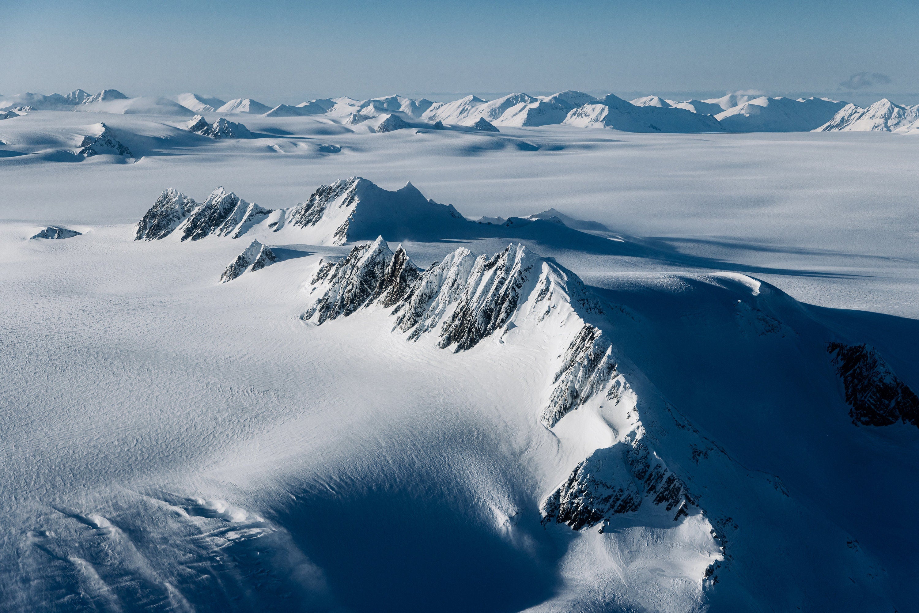 Harding Icefield Peaks II - Alaska Aerial Fine Art Photography (Metal & Bamboo Prints)