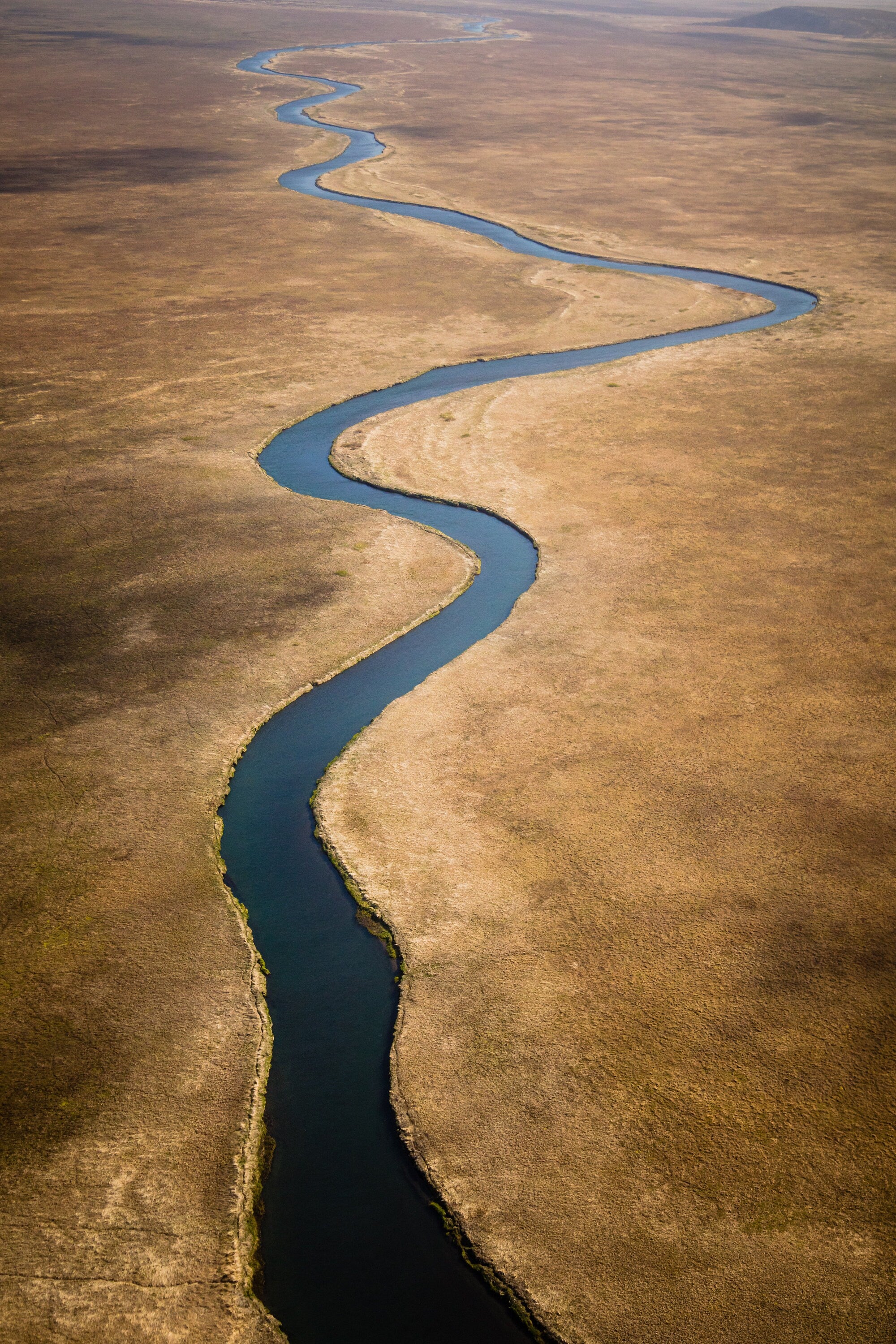 Aleutian River I - Aerial Alaska Fine Art Photography (Metal & Bamboo Prints)