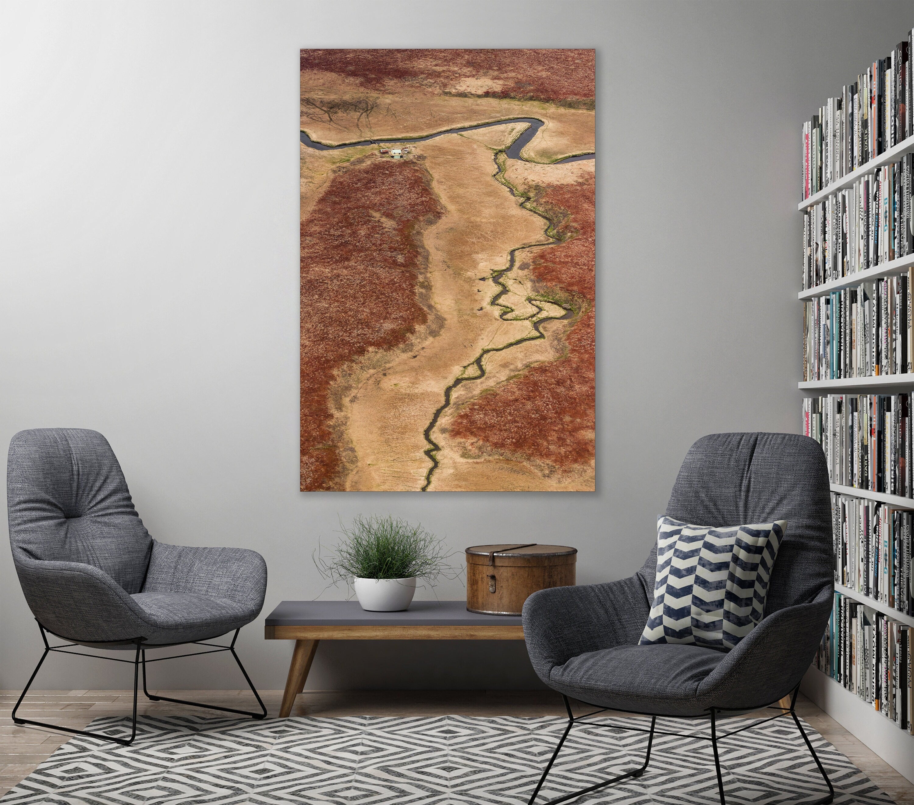 Aleutian River III - Aerial Alaska Fine Art Photography (Metal & Bamboo Prints)