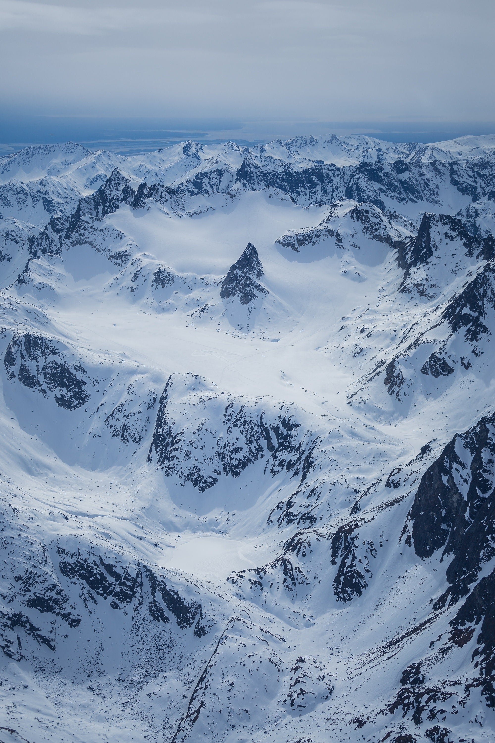 Alaskan Nunatak Snowbird Hut Hatcher Pass - Aerial Fine Art Photography (Metal & Bamboo Prints)