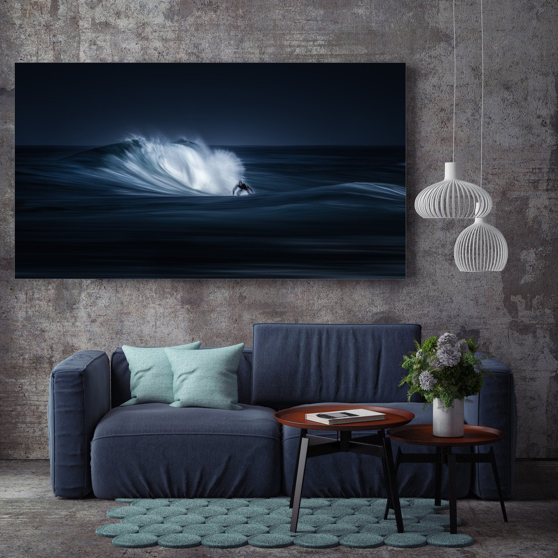 Modern Surf 4 - Series 3 - Hawaii Surfing Fine Art  (Metal & Bamboo Prints)