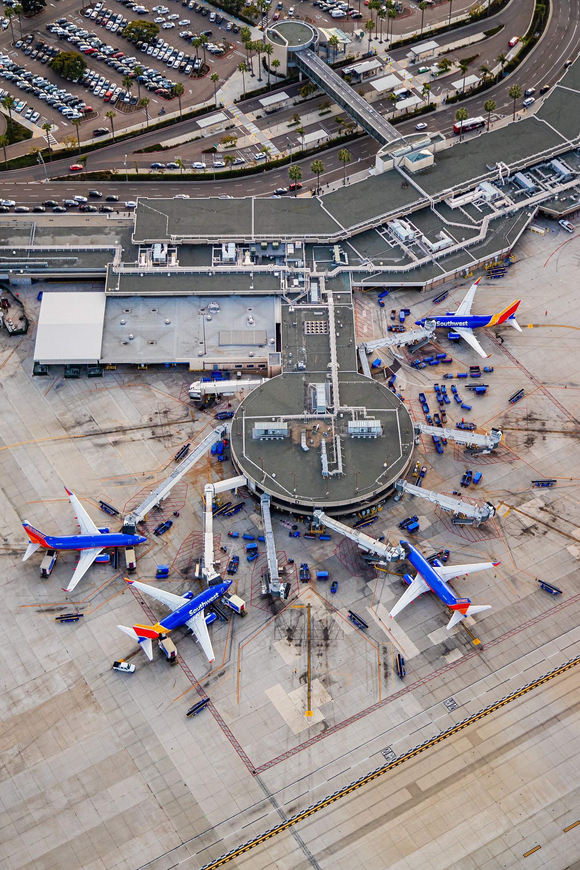 San Diego International Airport - Southwest Terminal 1 - Aerial Fine Art Photography (Metal & Bamboo Prints)