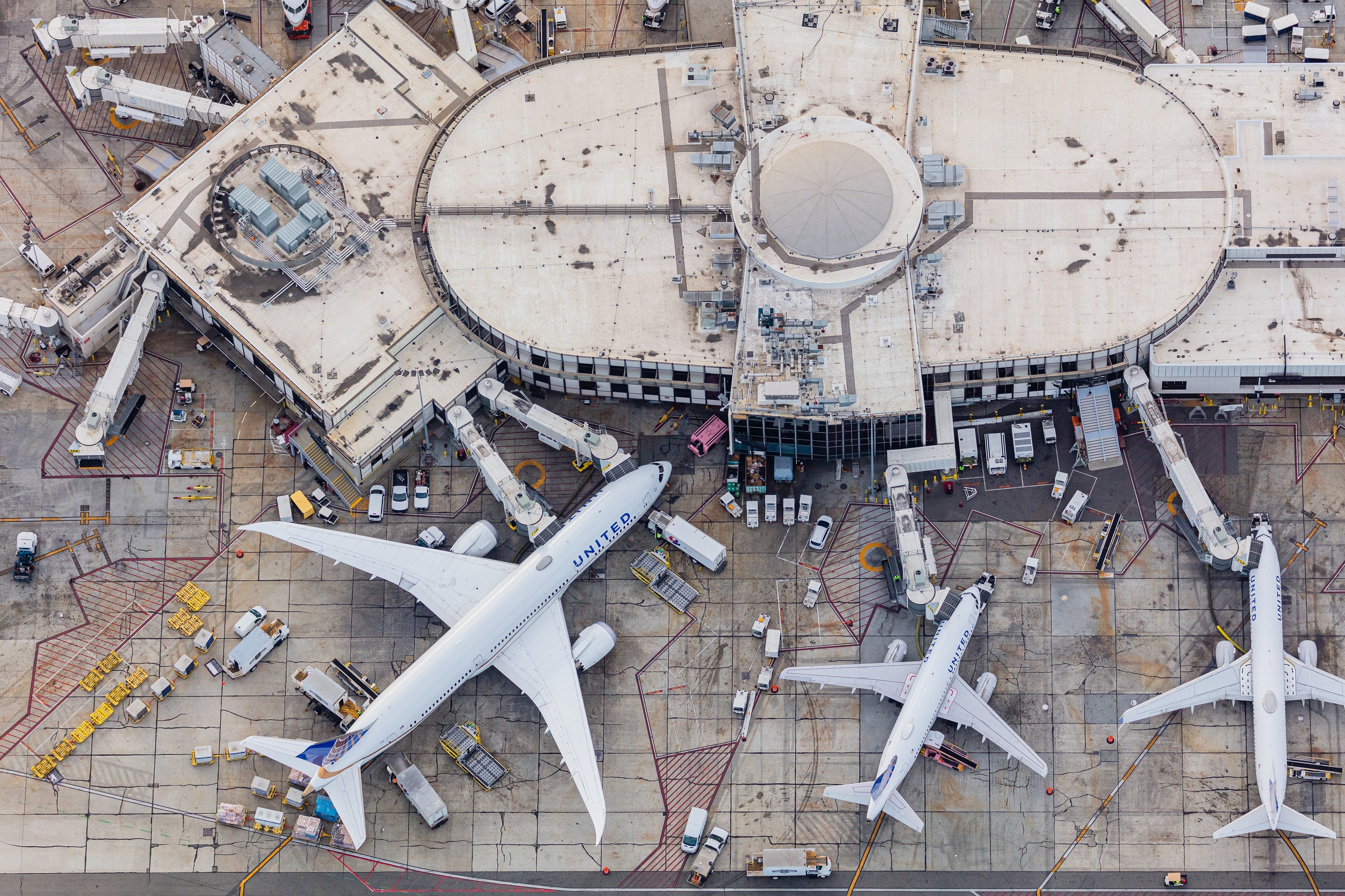 United Terminal - Los Angeles International Airport LAX - Aerial Photography (Metal & Bamboo Prints)