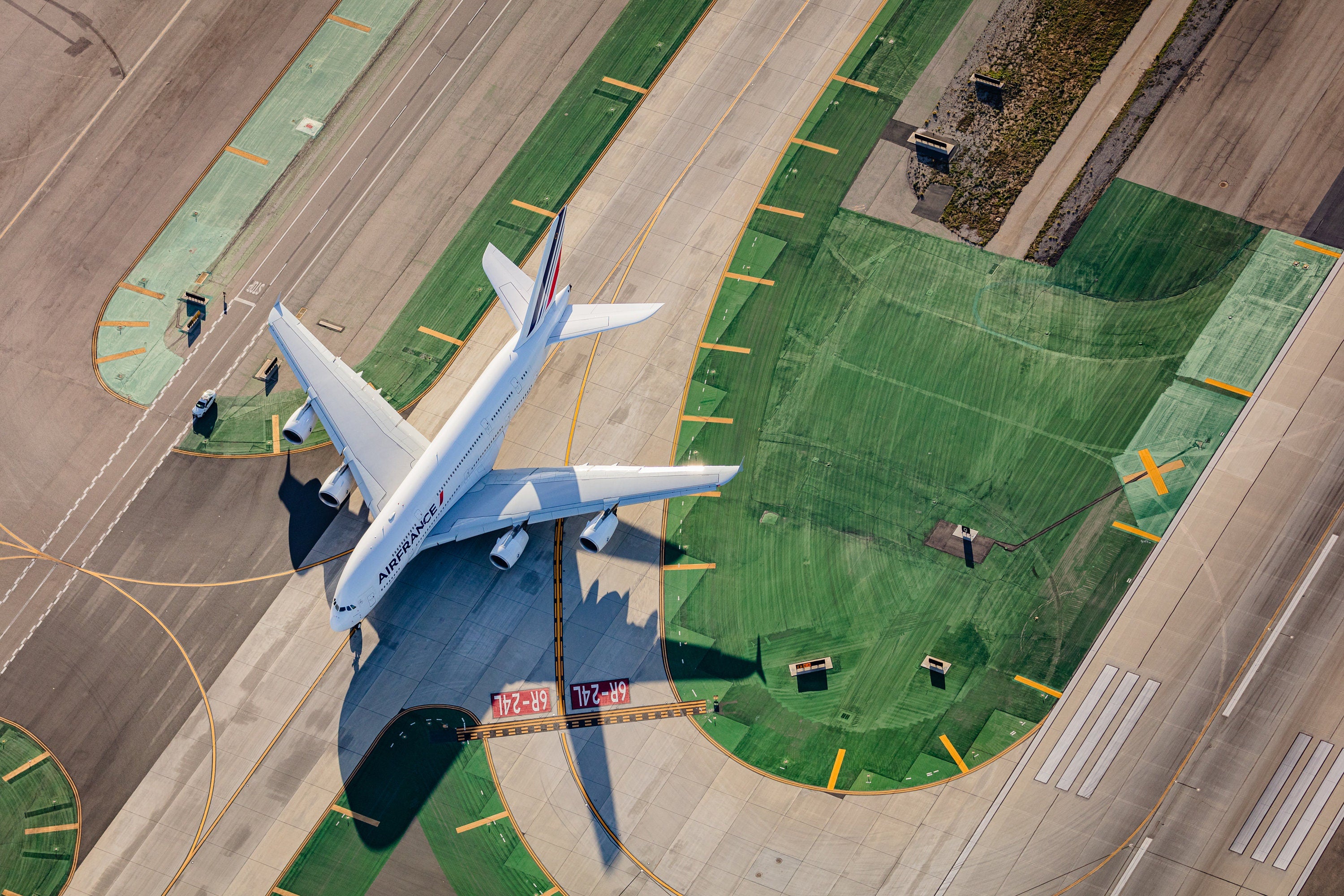 Air France A380 - Los Angeles International Airport LAX - Aerial Photography (Metal & Bamboo Prints)