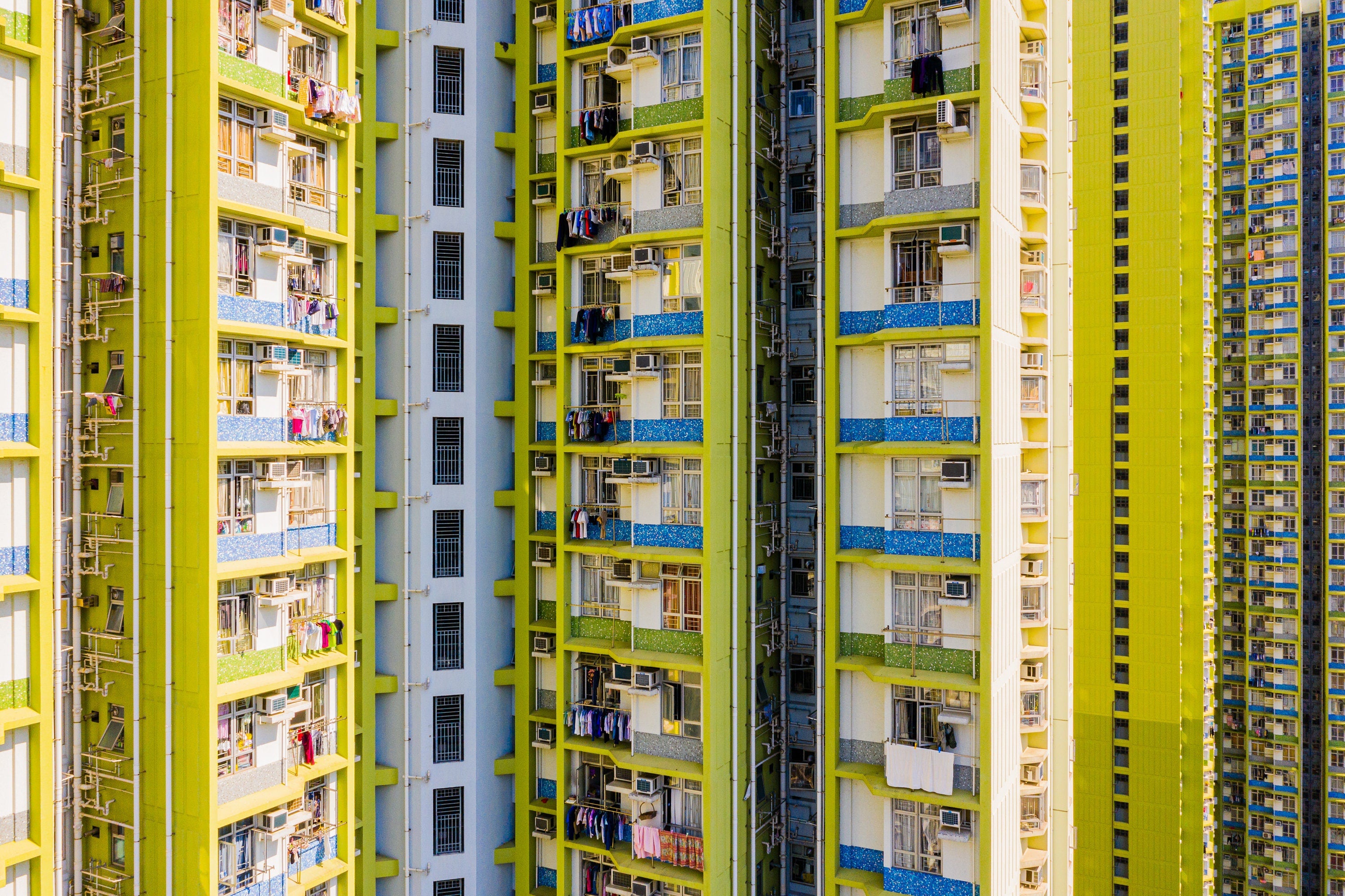 Valley - The Block Tower - Hong Kong Kowloon Aerial Fine Art Photography (Metal & Bamboo Prints)