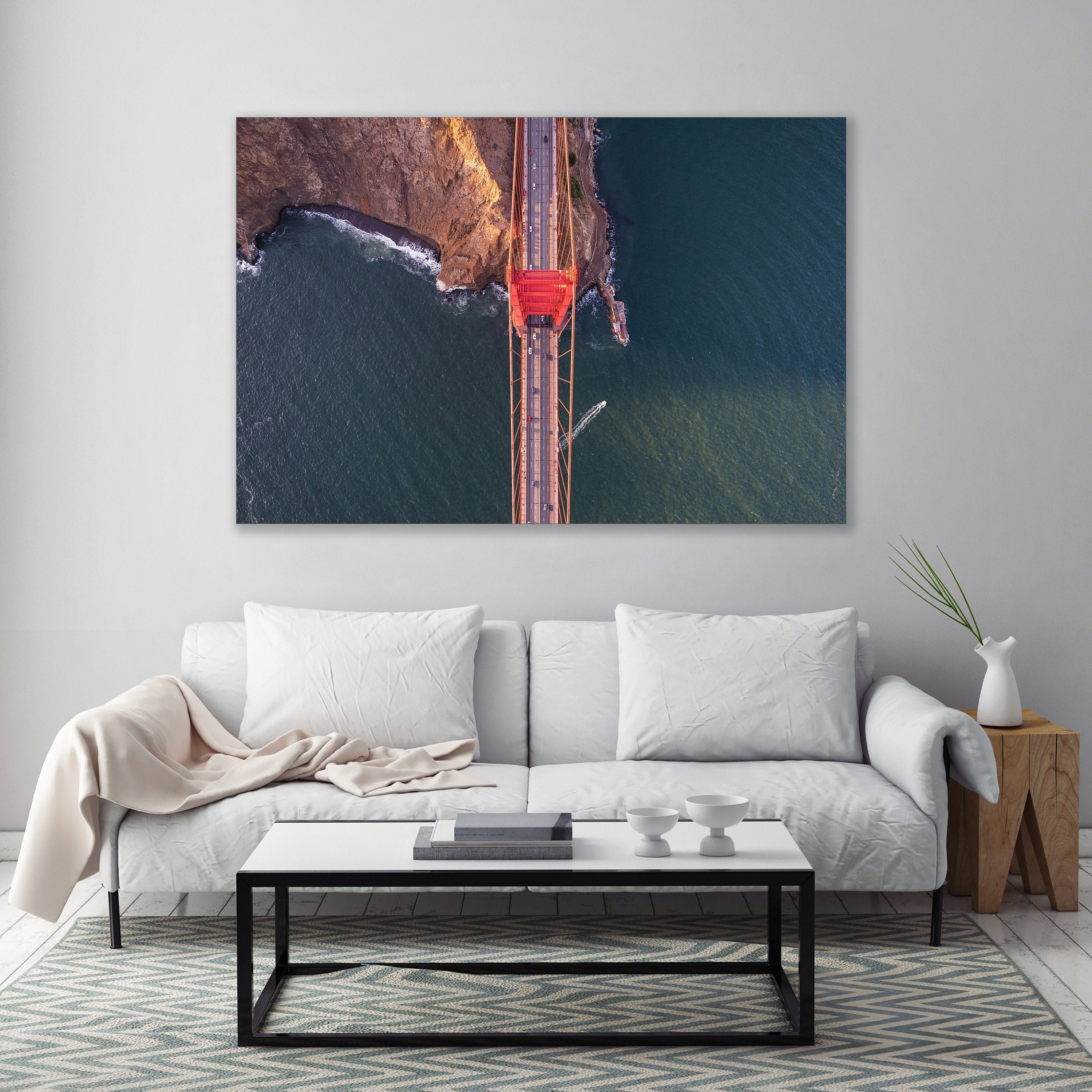 Toby Earth II - Golden Gate Bridge - San Francisco Aerial Fine Art Photography (Metal & Bamboo Print)