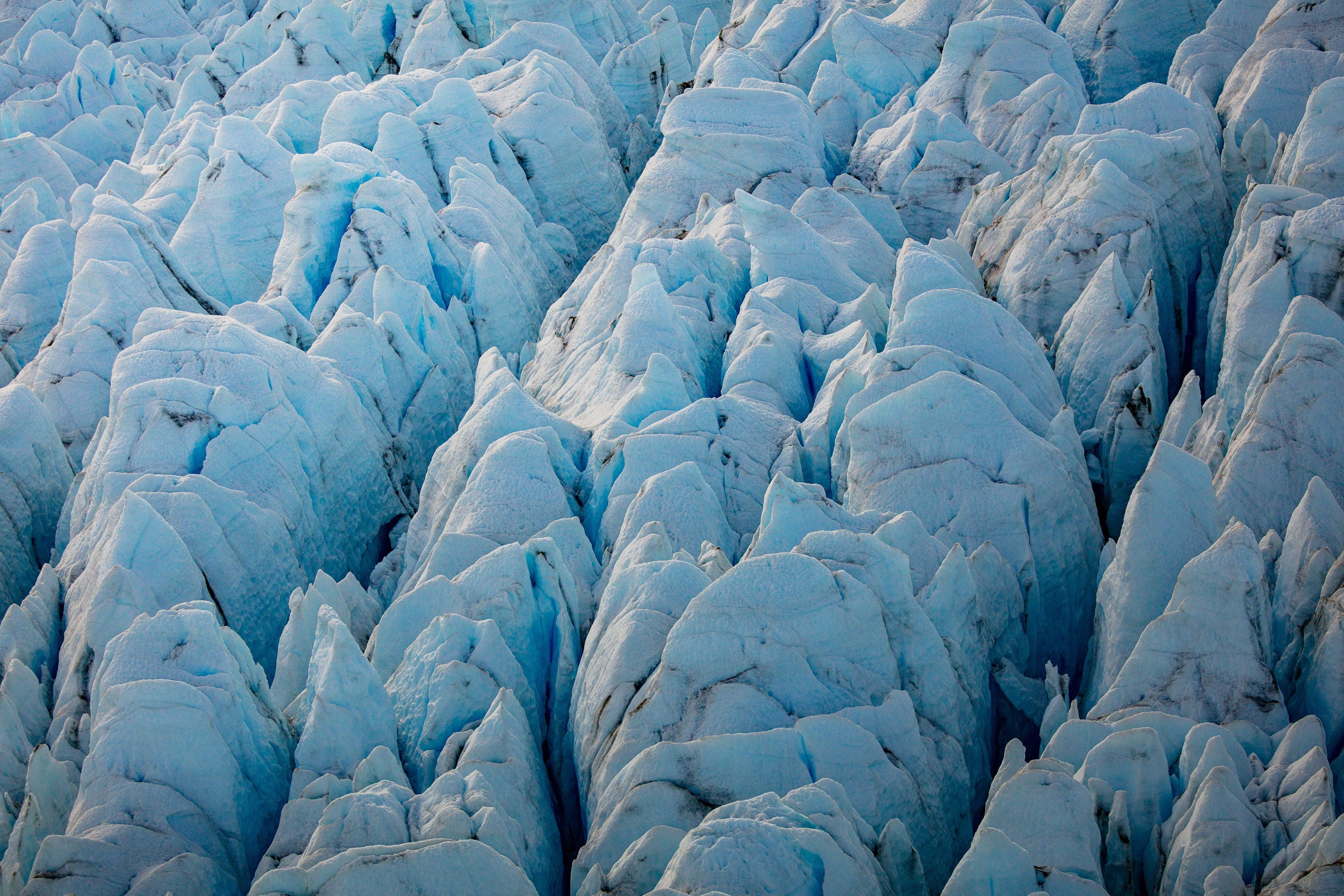 Knik Glacier Textures - Alaska Aerial Fien Art Photography (Metal & Bamboo Prints)