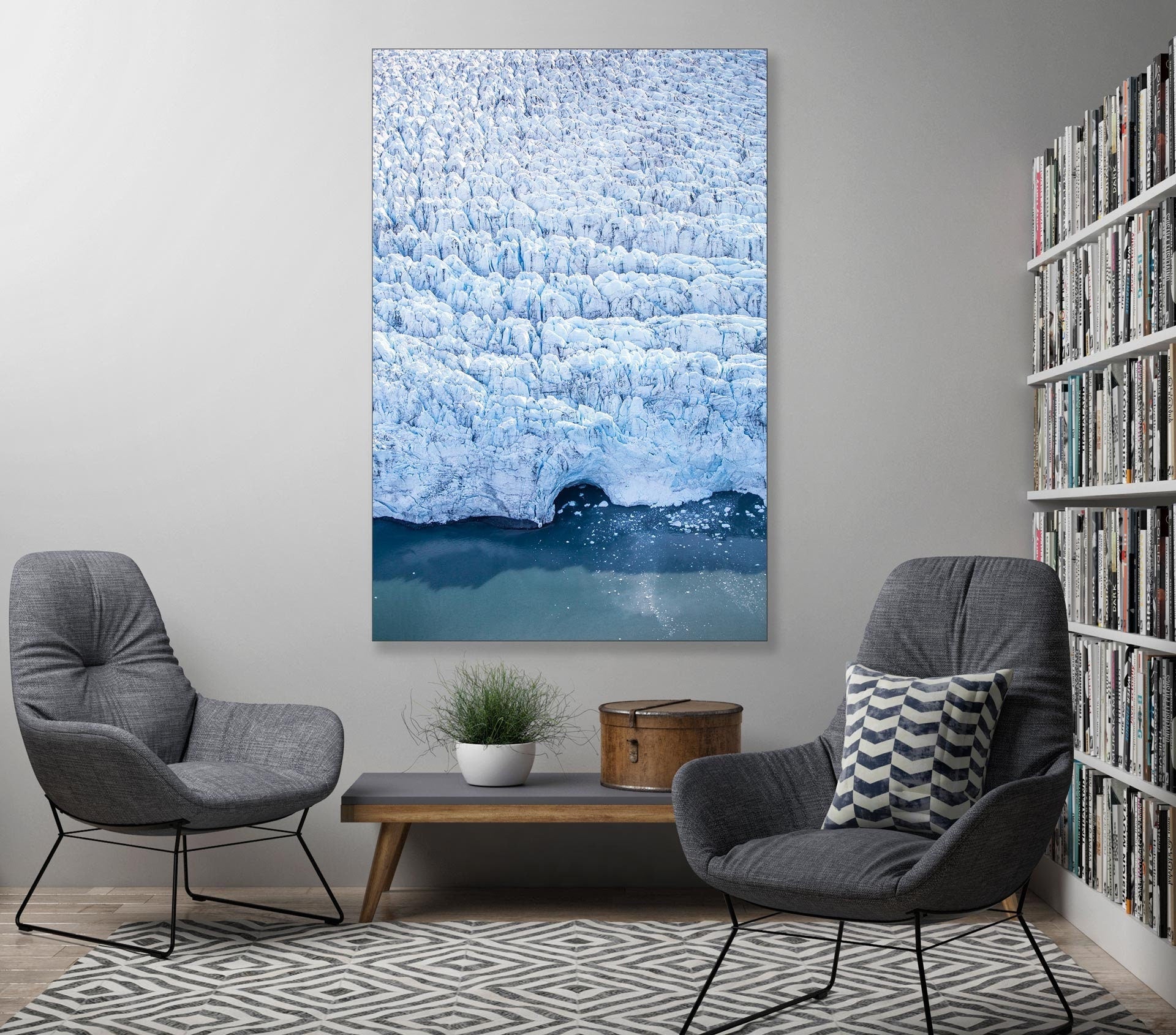 Harriman Glacier - Alaska Aerial Fine Art Photography (Metal & Bamboo Prints)