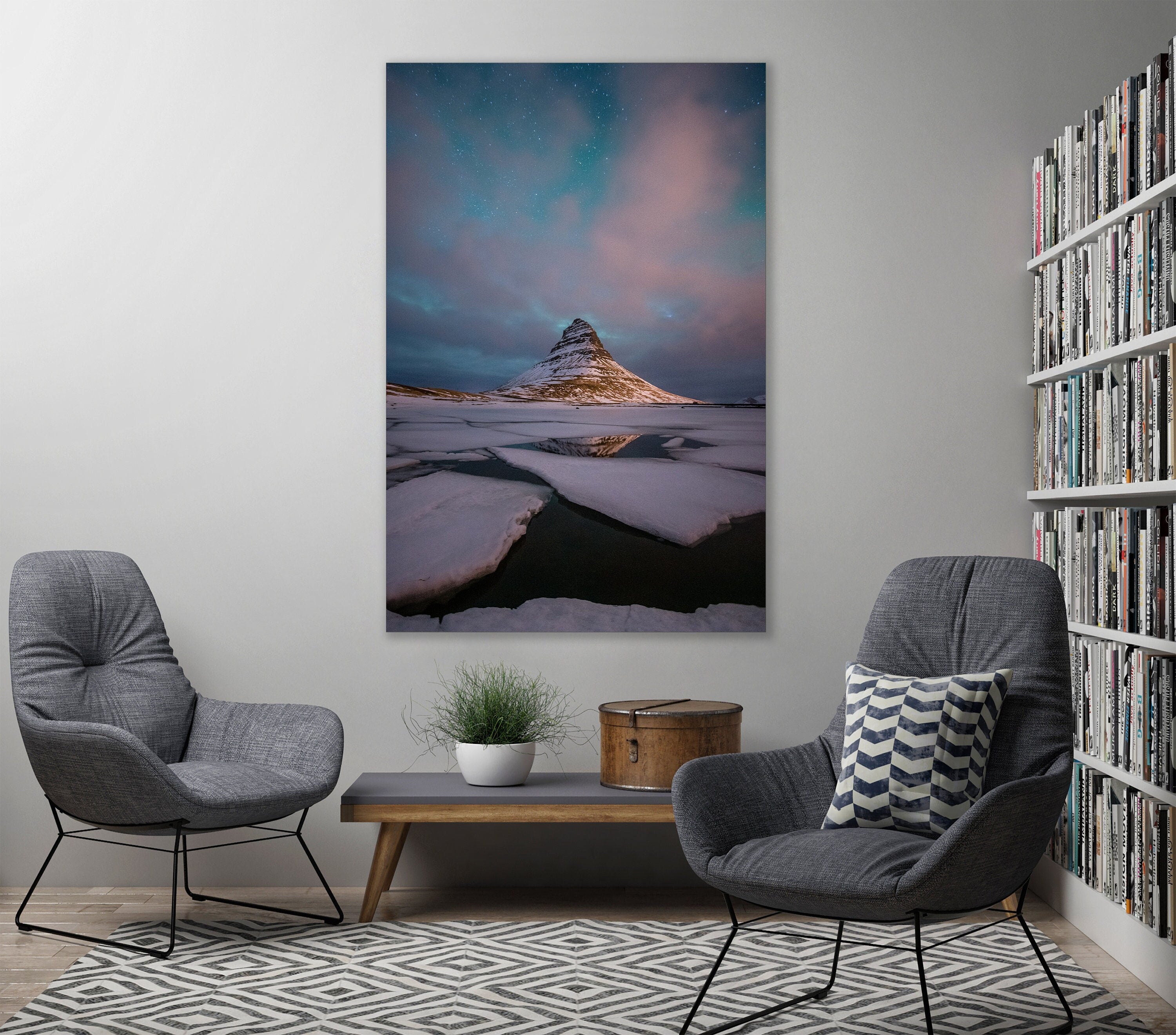 Kirkjufell Aurora Clouds II - Iceland Winter Fine Art Landscape Photography (Metal & Bamboo Prints)