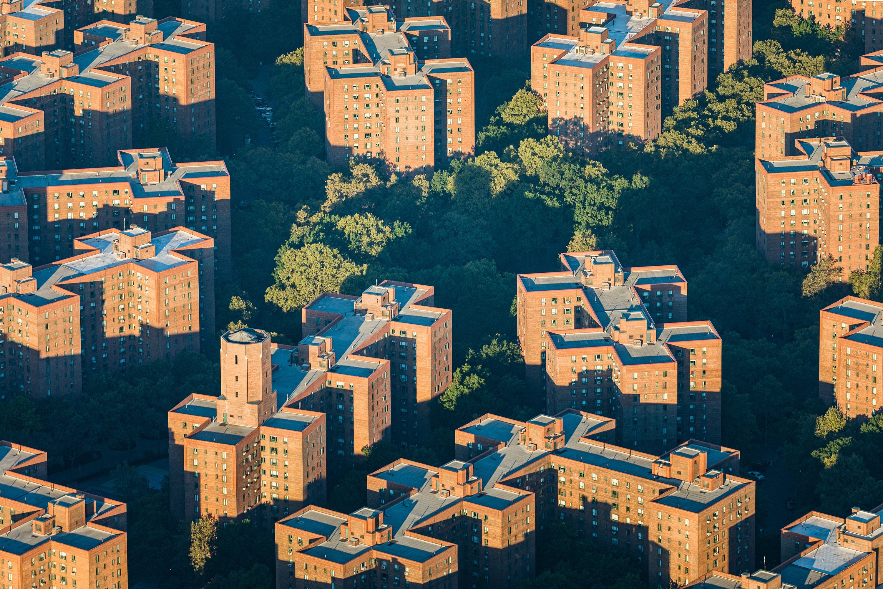 Stuyvesant Town Manhattan - New York City Aerial Photography (Metal & Bamboo Prints)