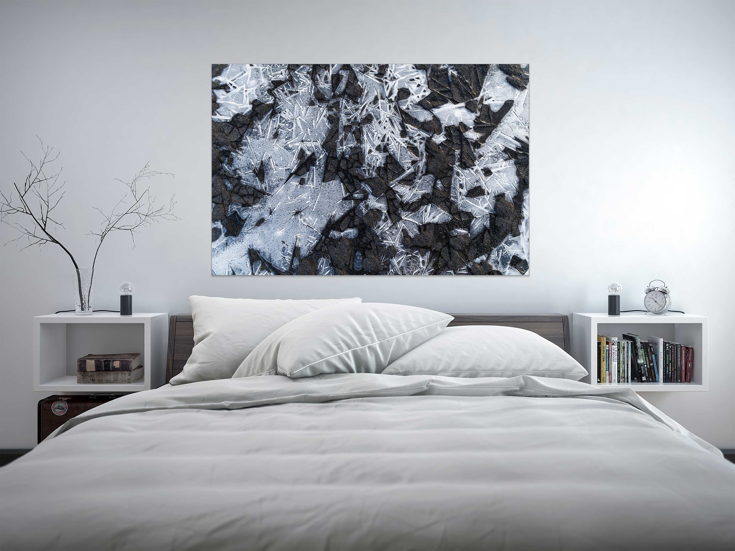 Frozen Black Sand Beach - Iceland Fine Art Photography (Metal & Bamboo Prints)