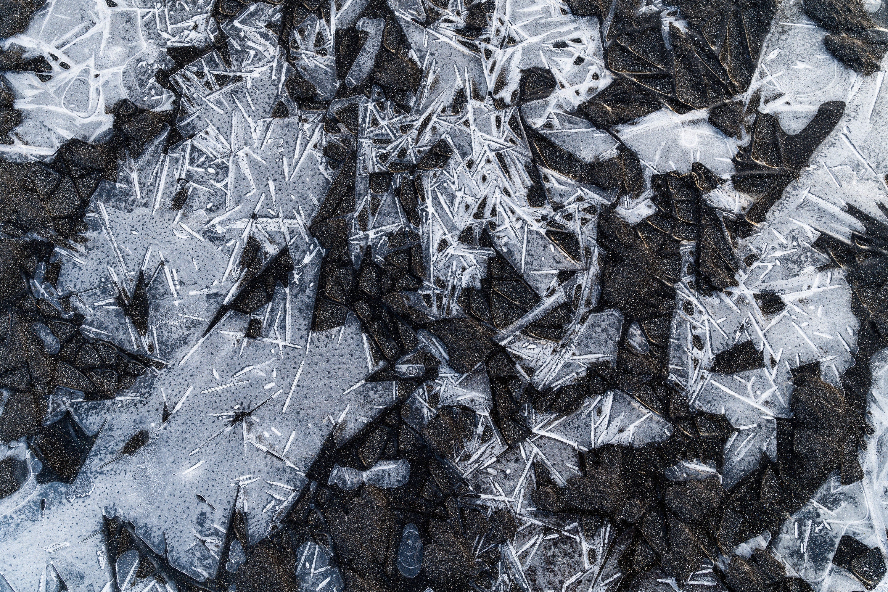 Frozen Black Sand Beach - Iceland Fine Art Photography (Metal & Bamboo Prints)