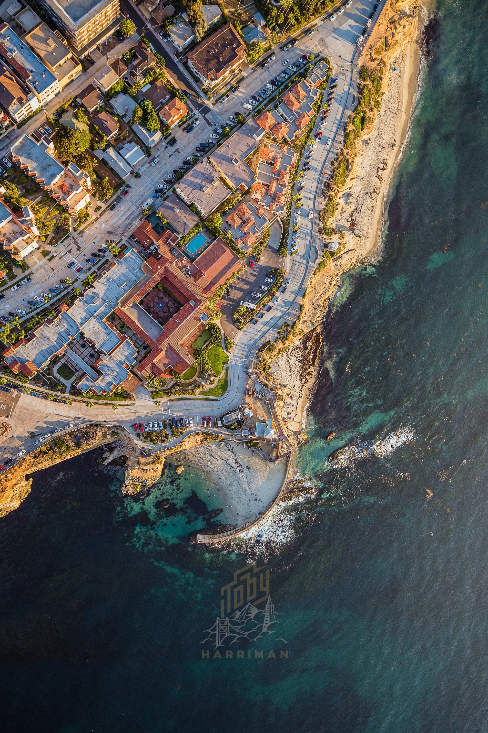 La Jolla Coves - San Diego California - Fine Art Aerial Photography (Metal & Bamboo Prints)