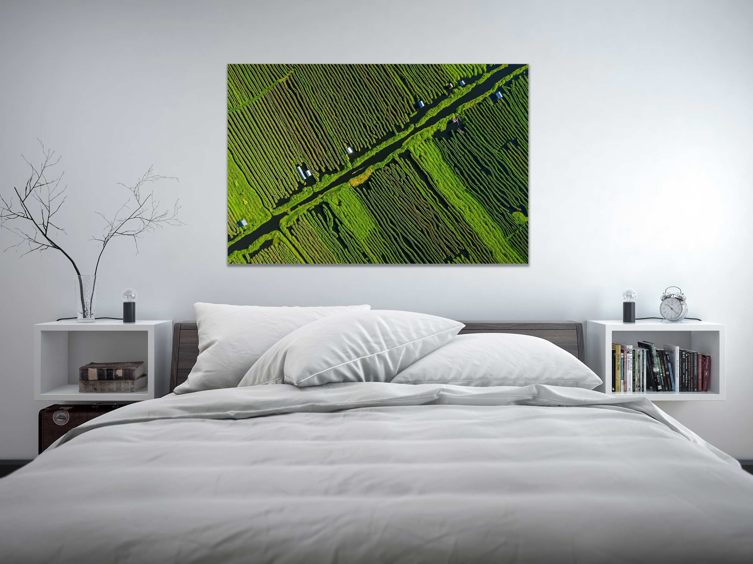 Floating Gardens - Inle Lake Myanmar - Aerial Fine Art Photography (Metal & Bamboo Prints)