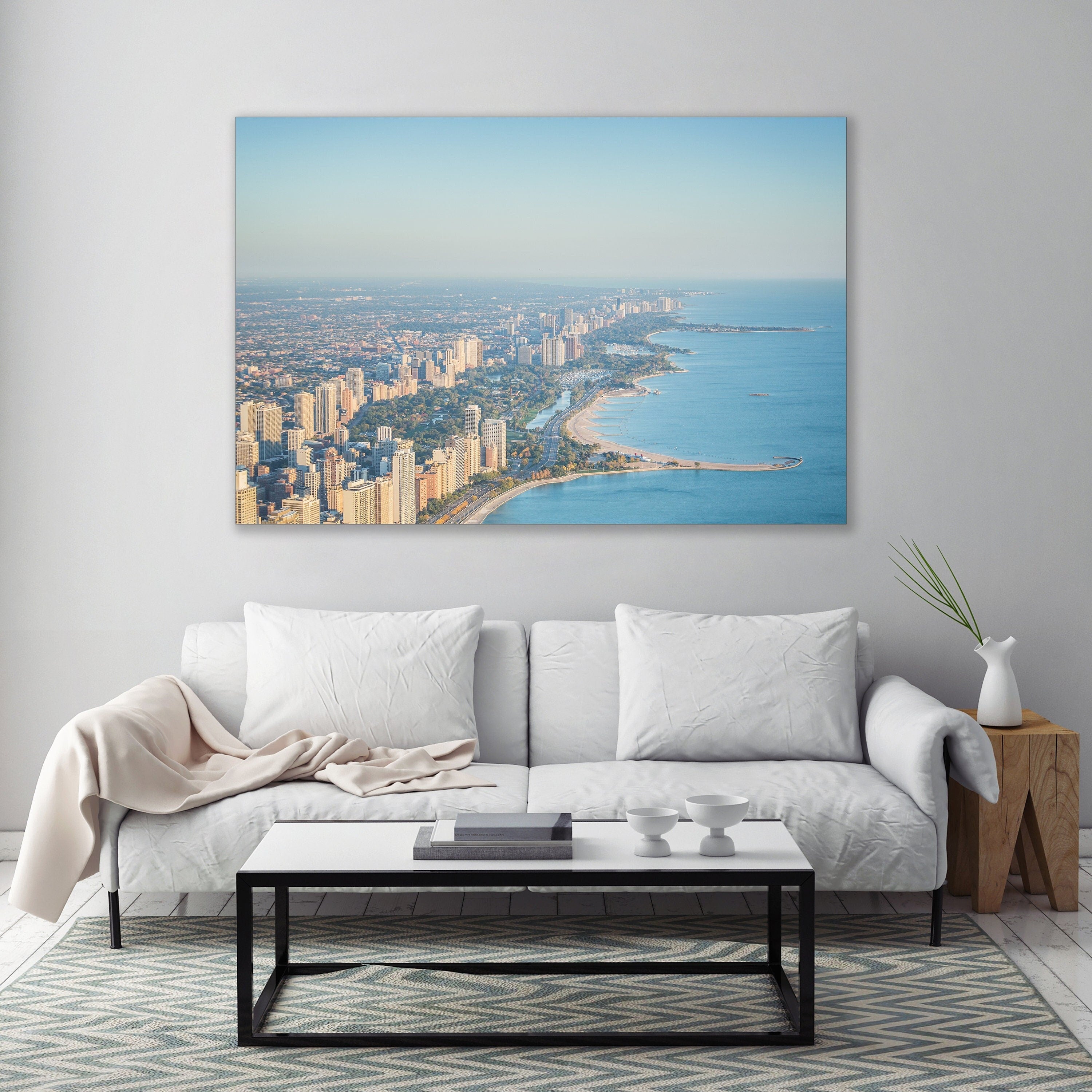 North Avenue Beach - Chicago Aerial Fine Art Photography (Metal & Bamboo Prints)