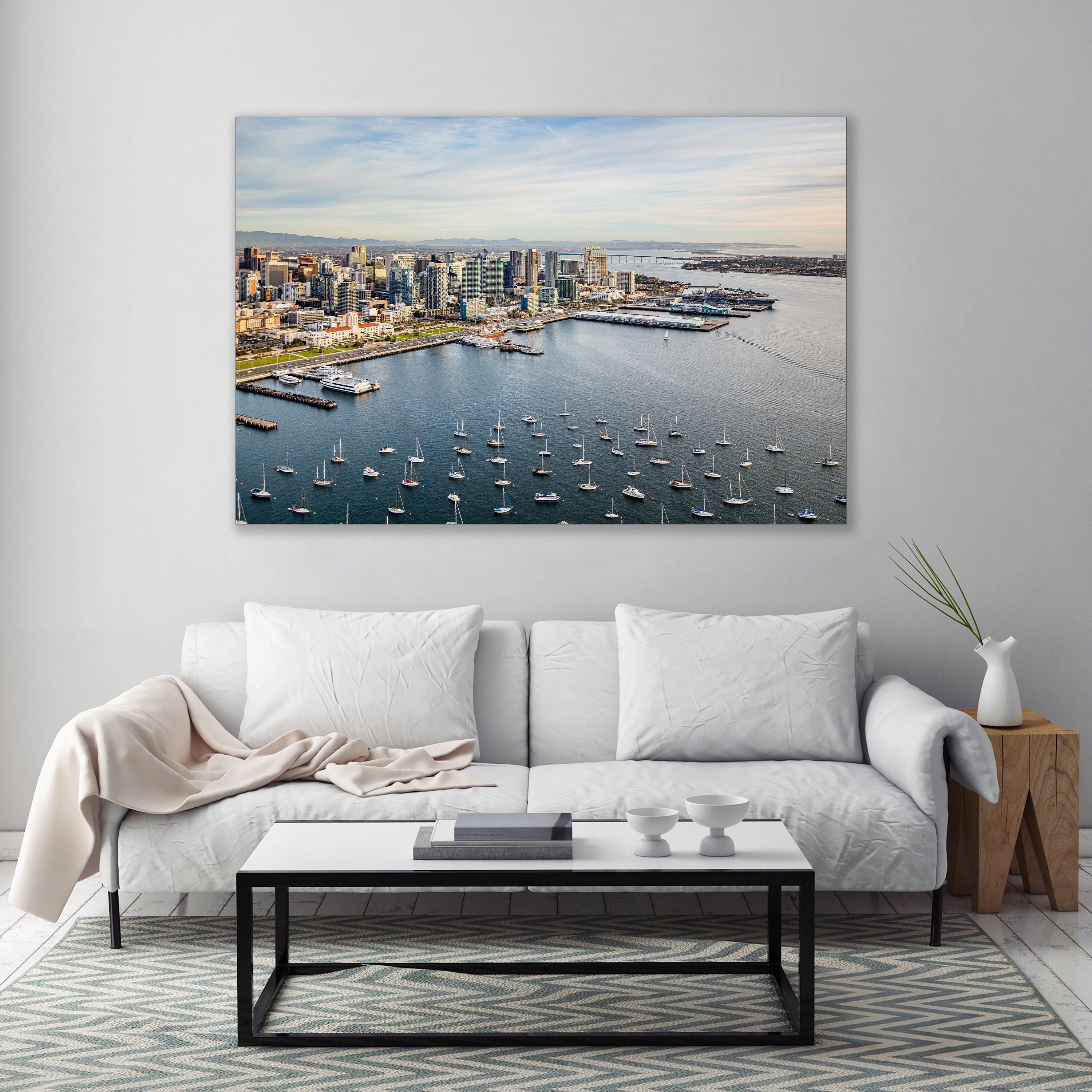 Downtown Skyline - San Diego, California - Aerial Fine Art Photography (Metal & Bamboo Prints)