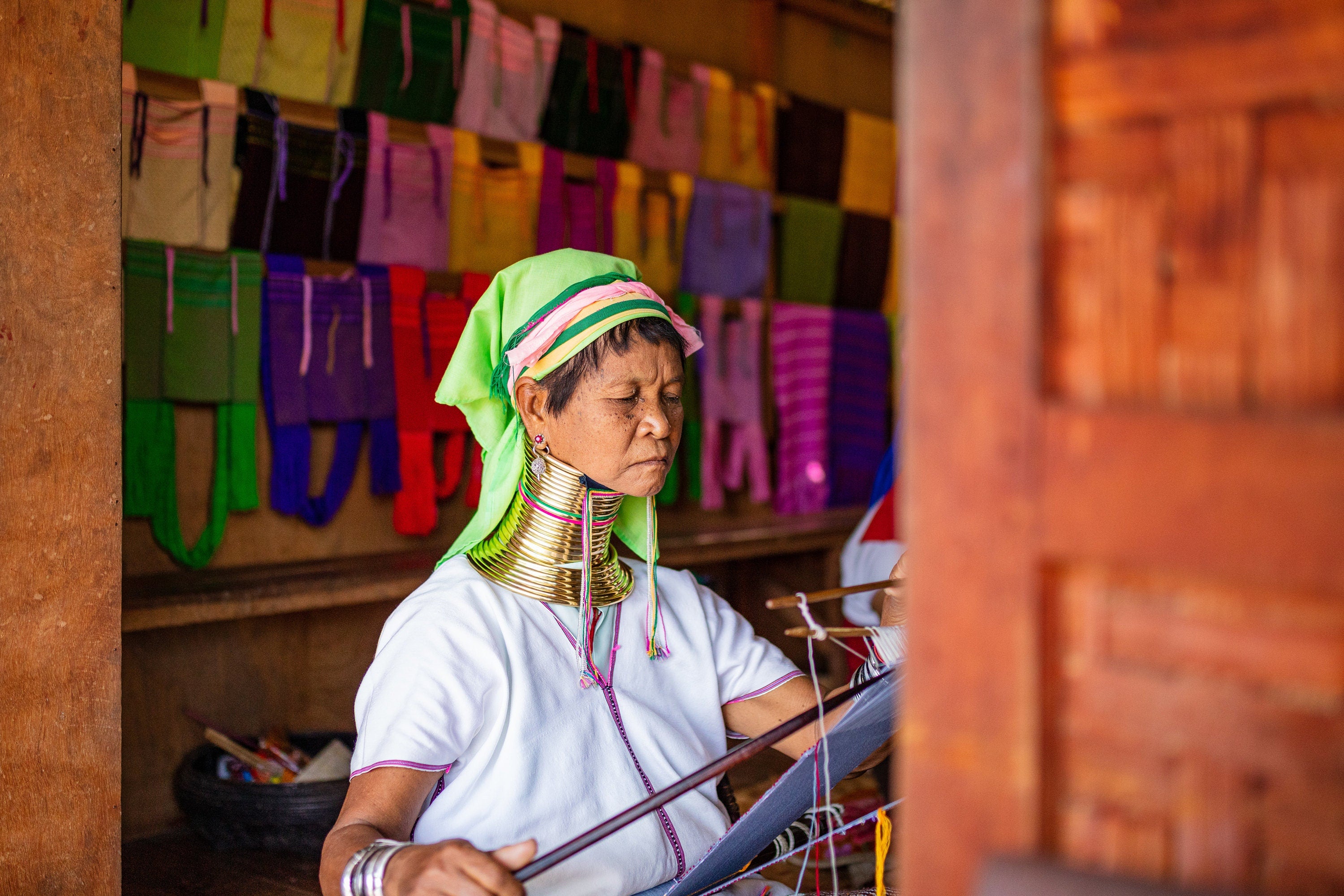 Inle Lake Myanmar - Long Neck Ladies - Fine Art Photography (Metal & Bamboo Prints)