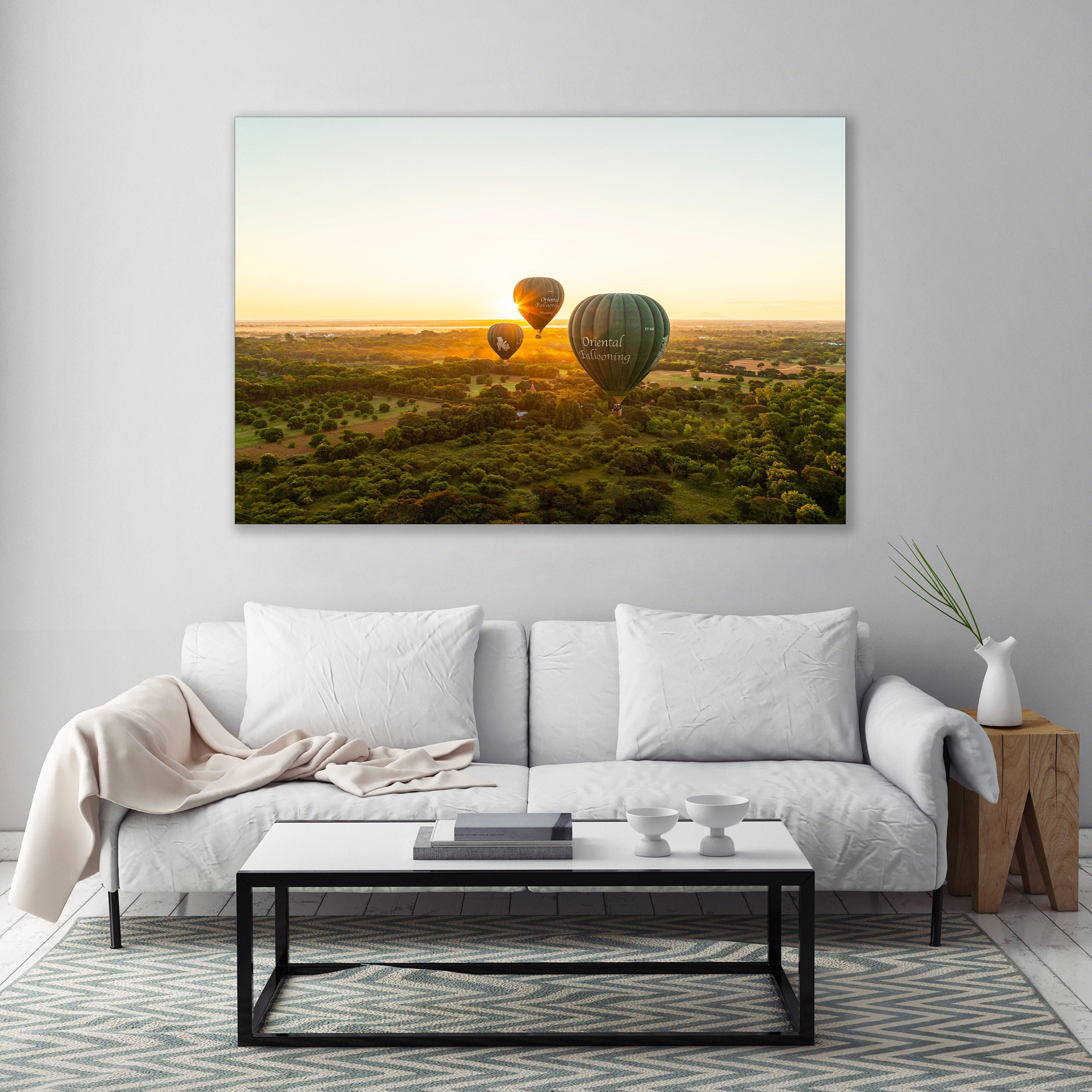 Sunrise Balloons over Bagan Myanmar - Fine Art Photography (Metal & Bamboo Prints)