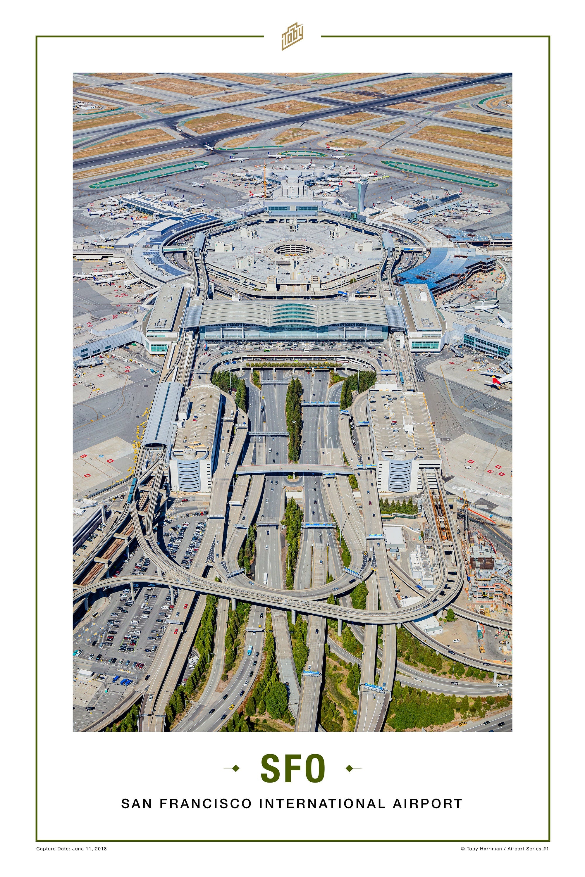 SFO - San Francisco International Airport Terminals - Airport // Travel Photography Posters