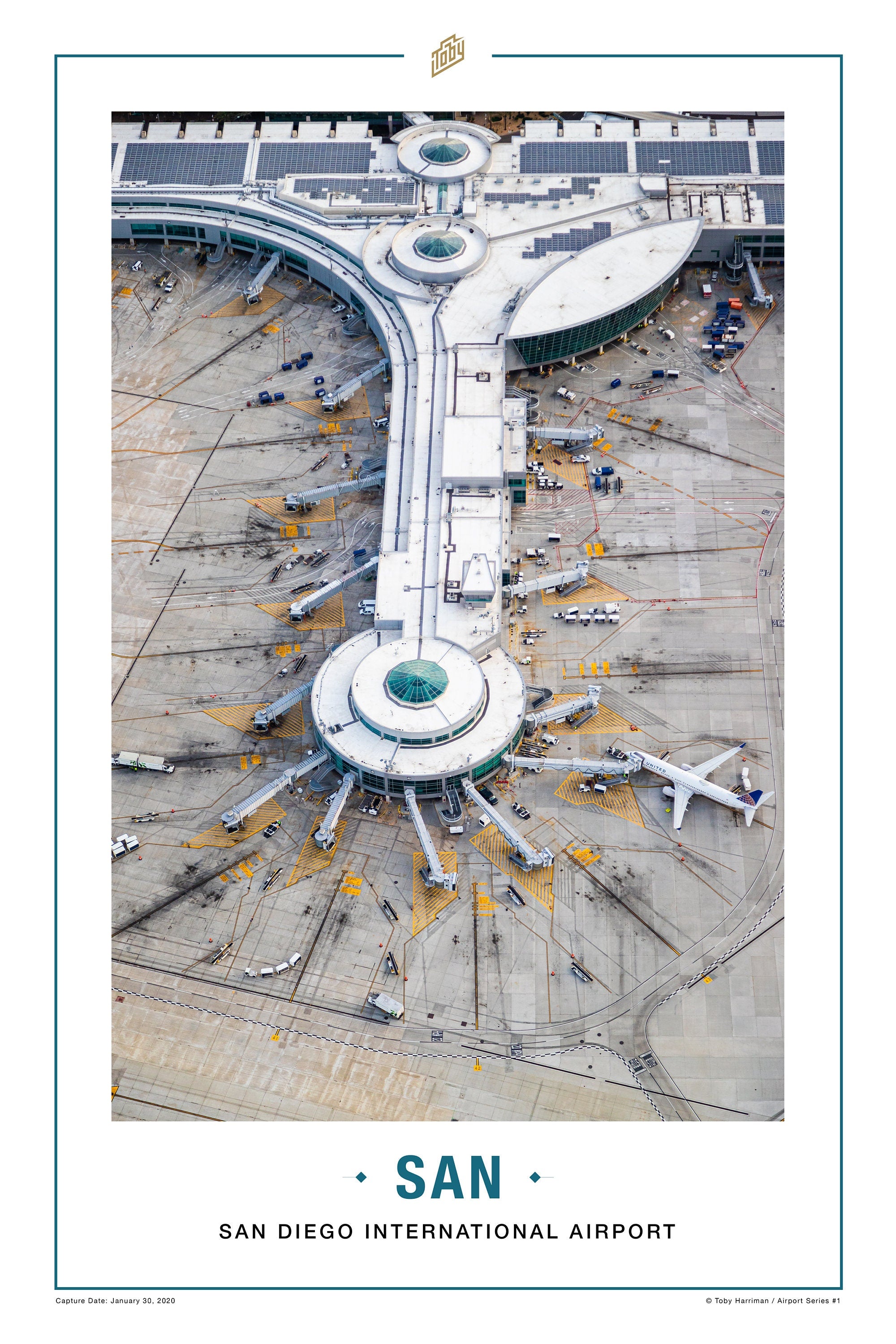 SAN - San Diego International Airport Terminals - Airport // Travel Photography Posters