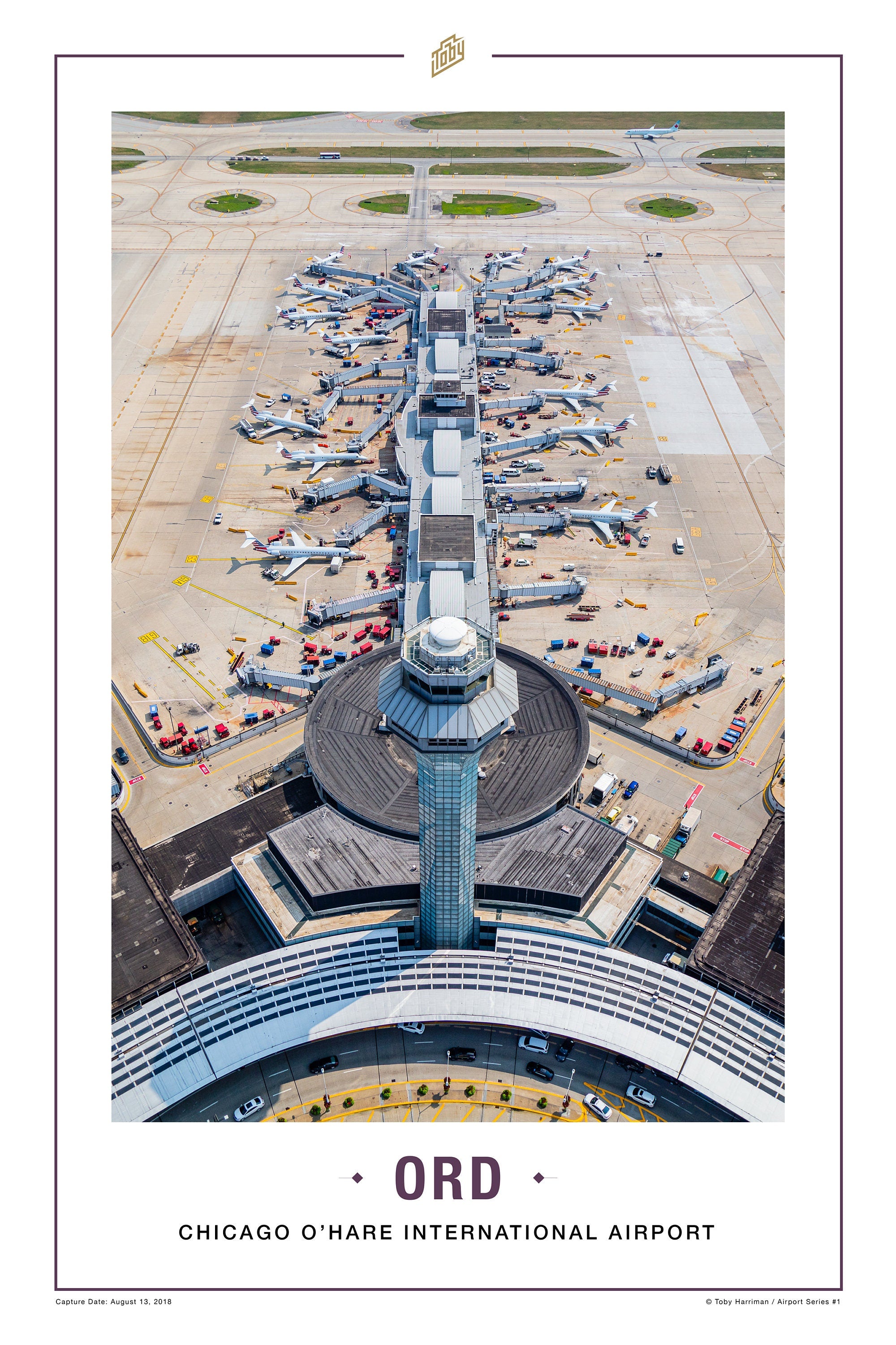 ORD - Chicago O'Hare International Airport Terminals - Airport // Travel Photography Posters