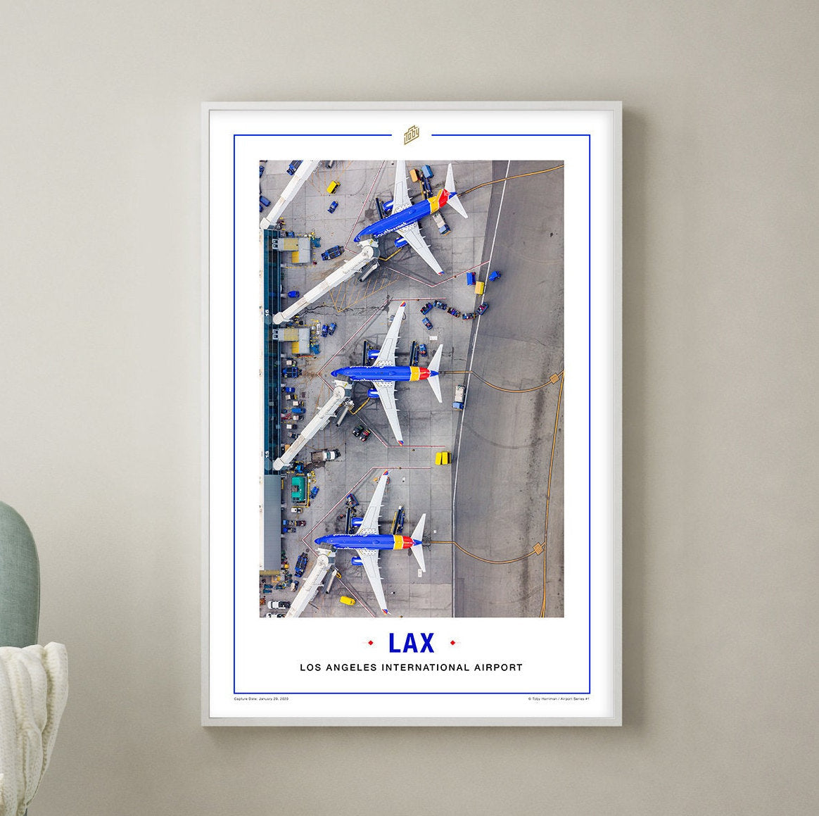 LAX - Los Angeles International Airport - Southwest Airlines Terminal - Airport // Travel Photography Posters