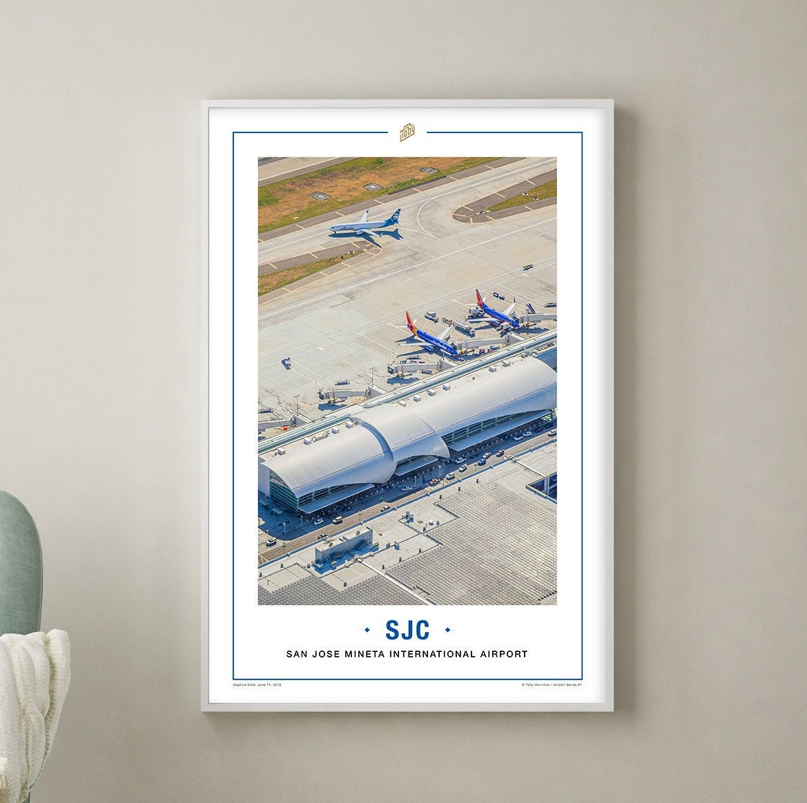 SJC - San Jose Mineta International Airport Terminal - Airport // Travel Photography Posters