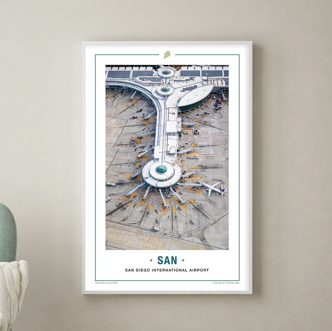 SAN - San Diego International Airport Terminals - Airport // Travel Photography Posters