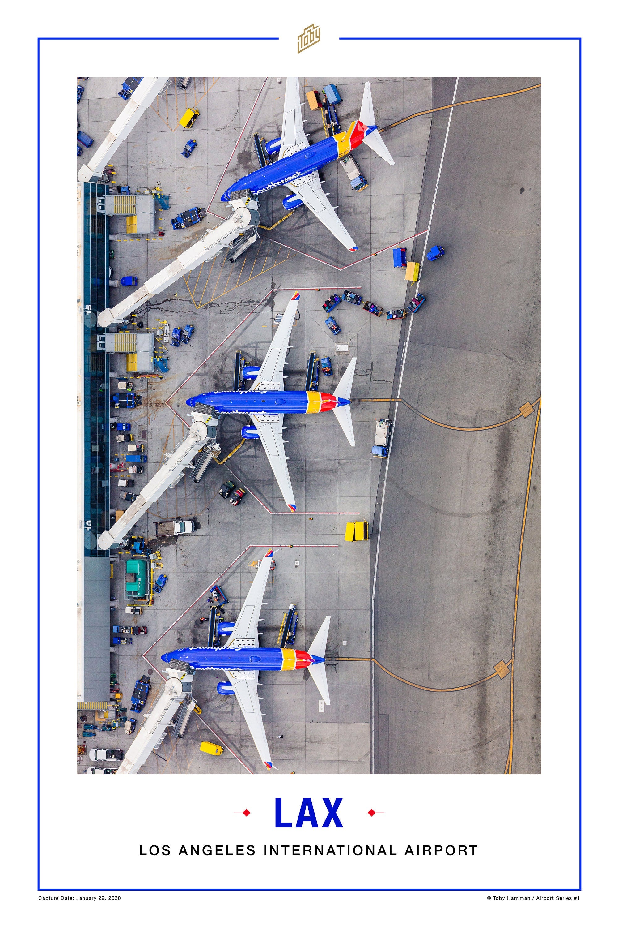 LAX - Los Angeles International Airport - Southwest Airlines Terminal - Airport // Travel Photography Posters