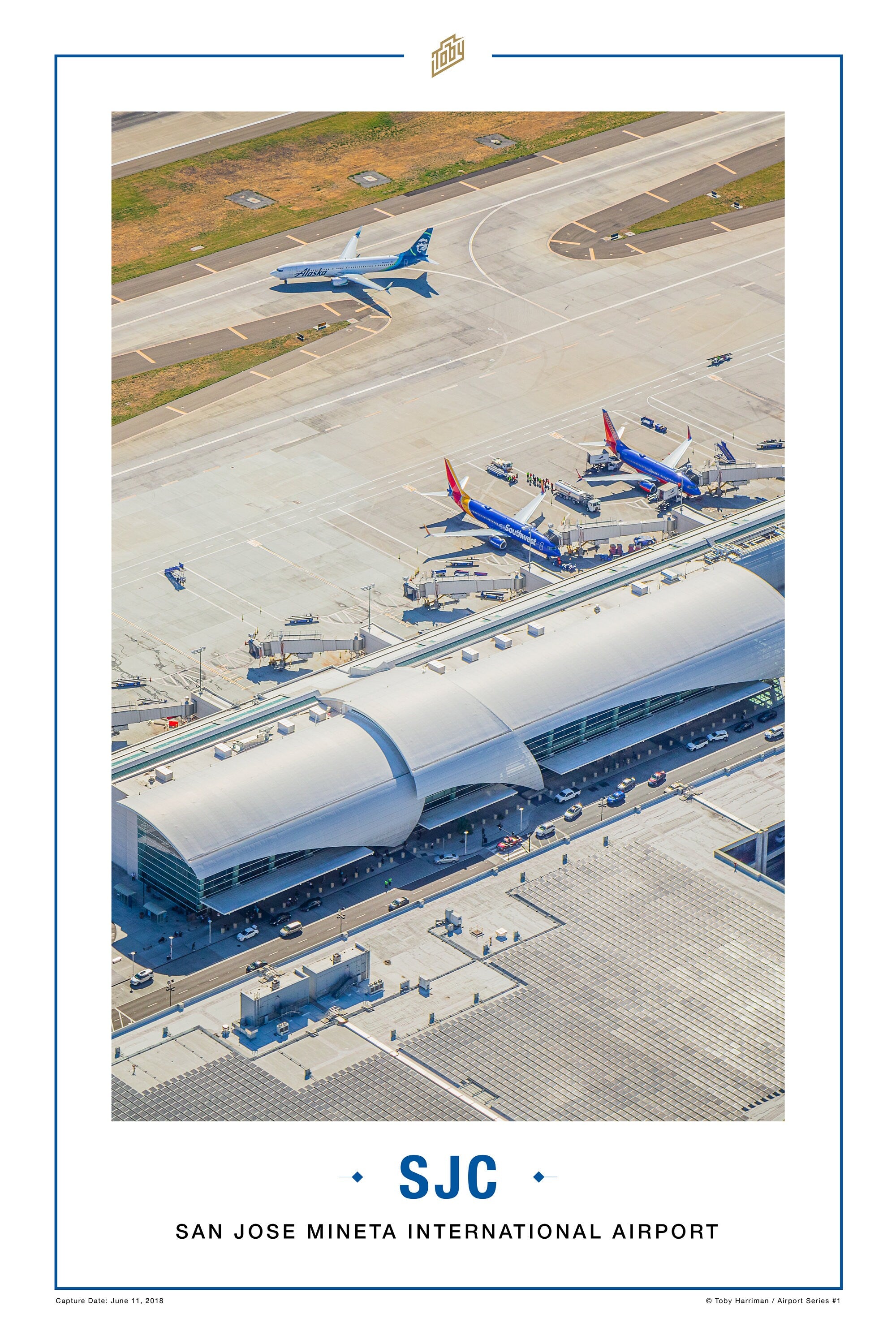 SJC - San Jose Mineta International Airport Terminal - Airport // Travel Photography Posters