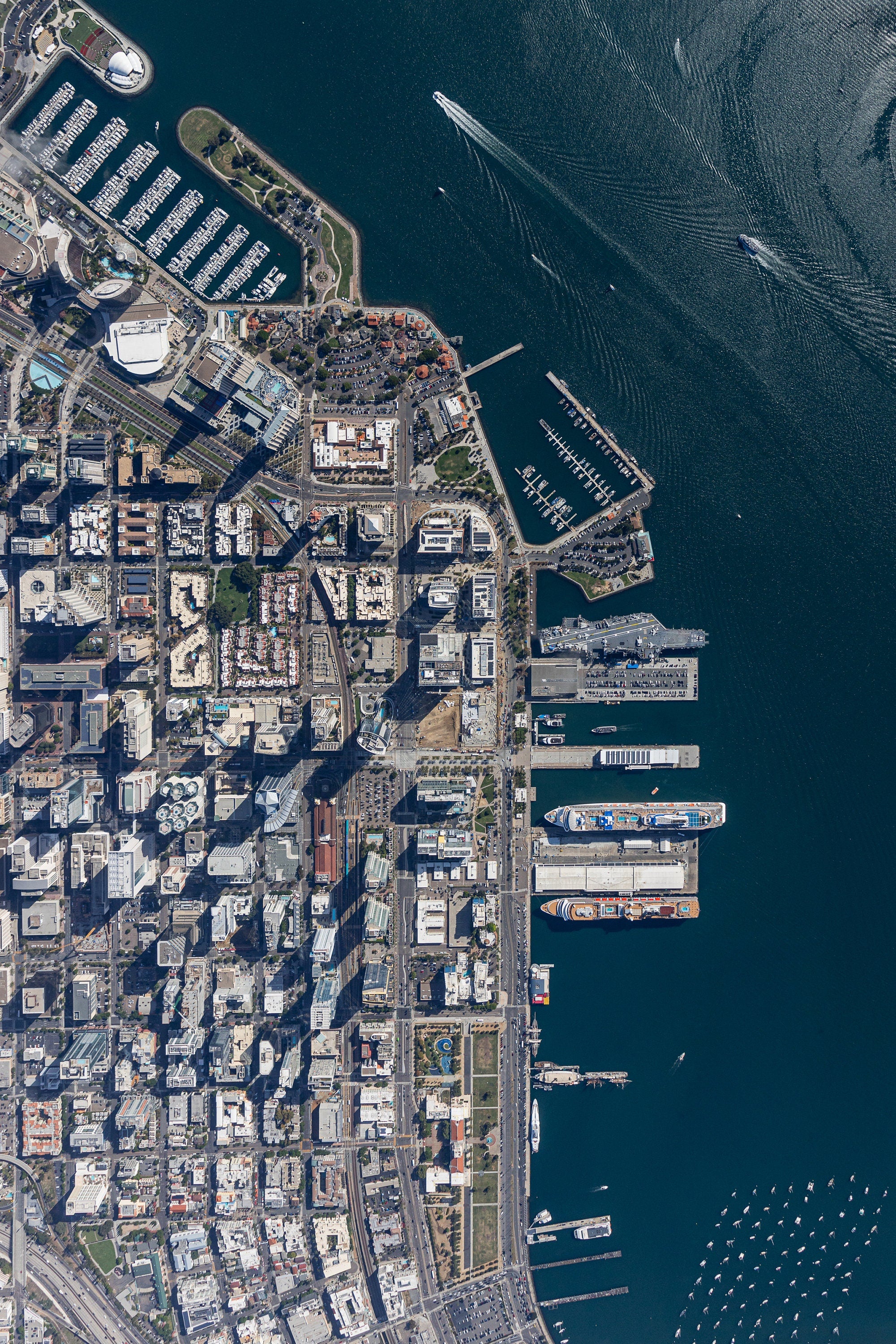 Downtown San Diego at 6,500 feet - Fine Art Aerial Photography by Toby Harriman (Metal & Bamboo Prints)