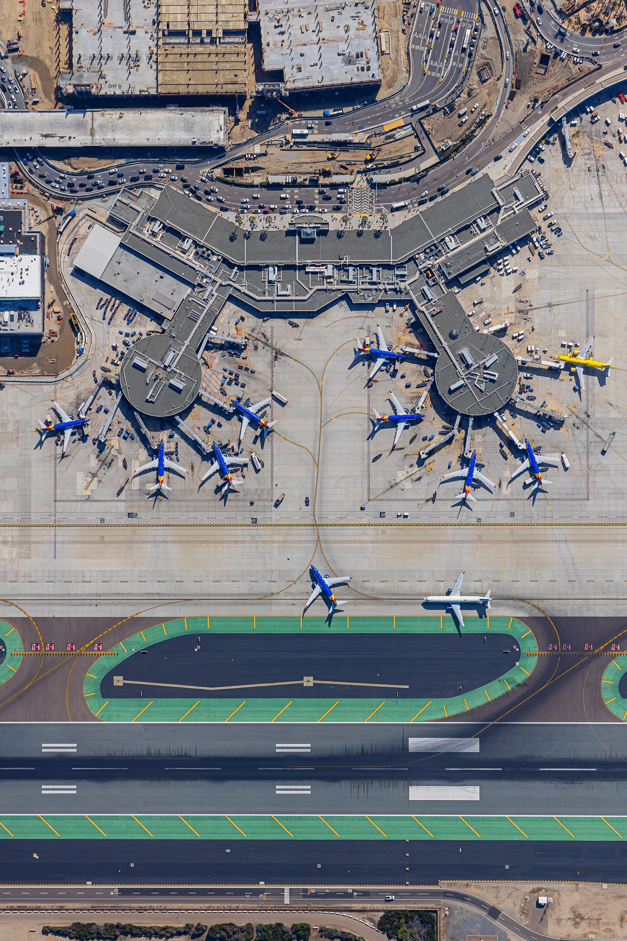 San Diego International Airport - Southwest Airlines Terminal 1 - Aerial Fine Art Photography (Metal & Bamboo Prints)