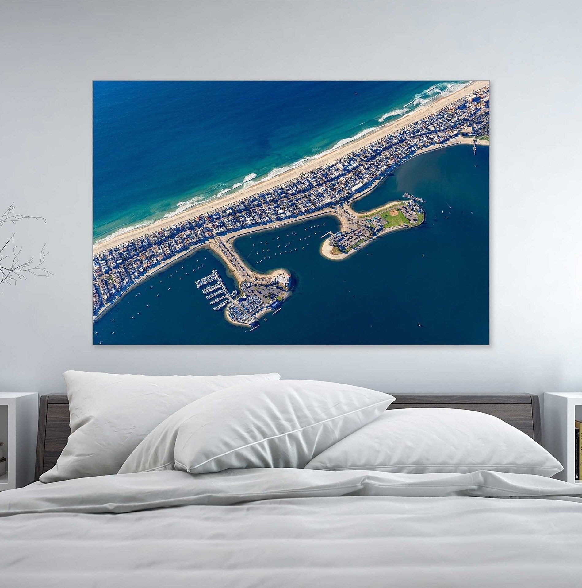 Mission Bay From Above - San Diego Fine Art Aerial Photography by Toby Harriman (Metal & Bamboo Prints)