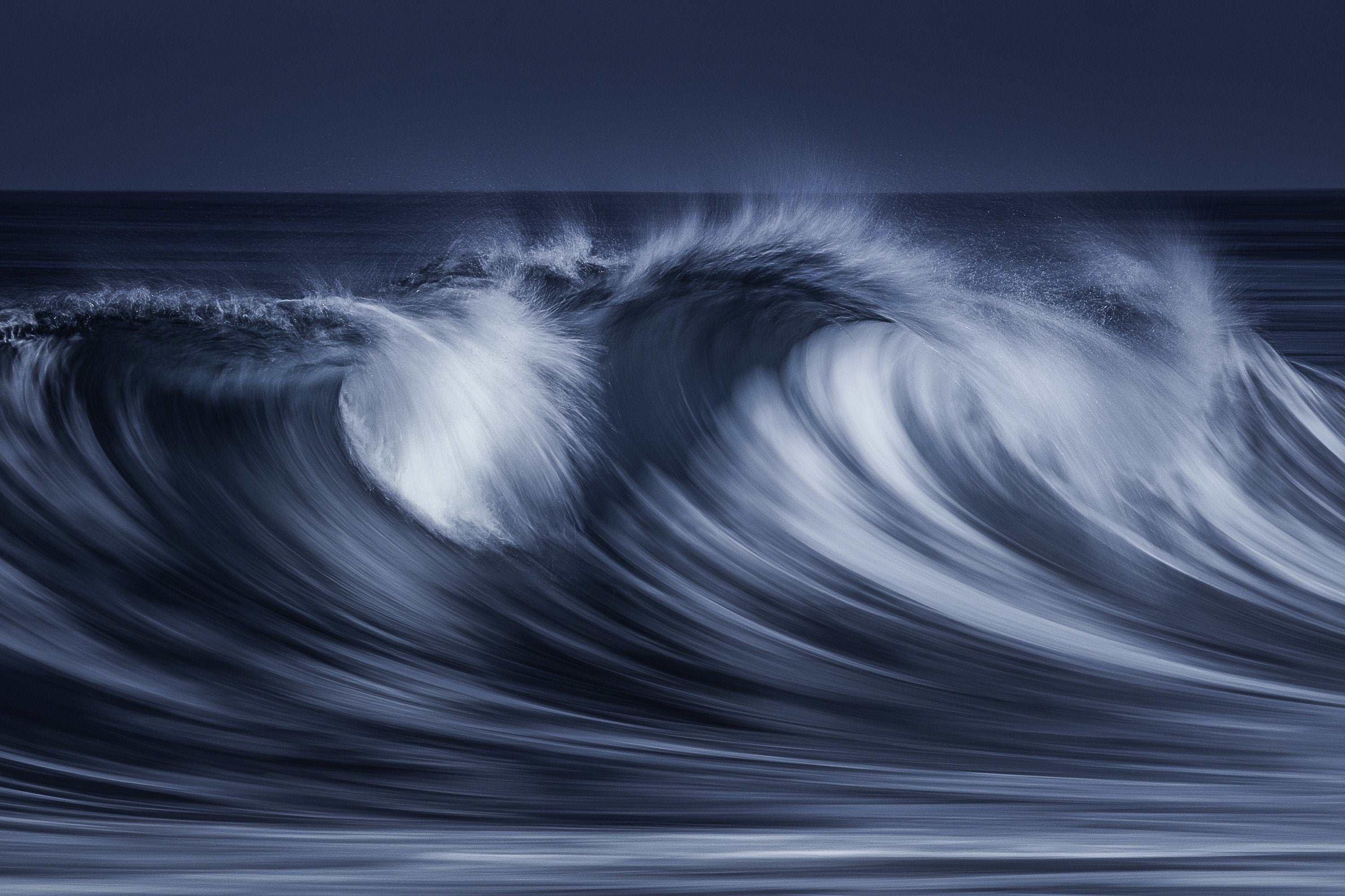 The Modern Force - Hawaii Waves Monotone Fine Art Photography - Modern Surf Series 3 (Metal & Bamboo Prints)