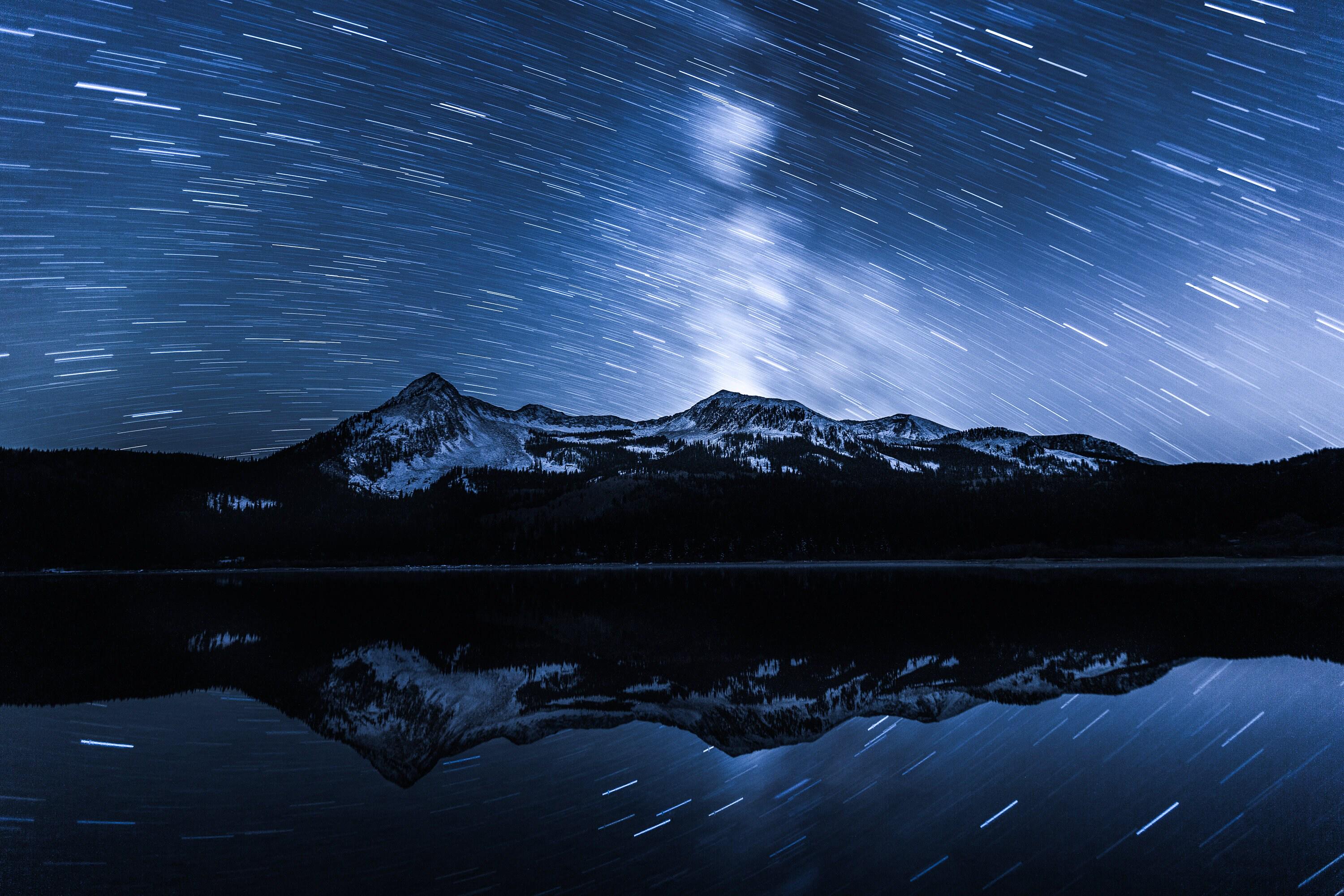 Lost Lake Milky Way Trails - Colorado Fine Art Astro Photography (Metal & Bamboo Prints)